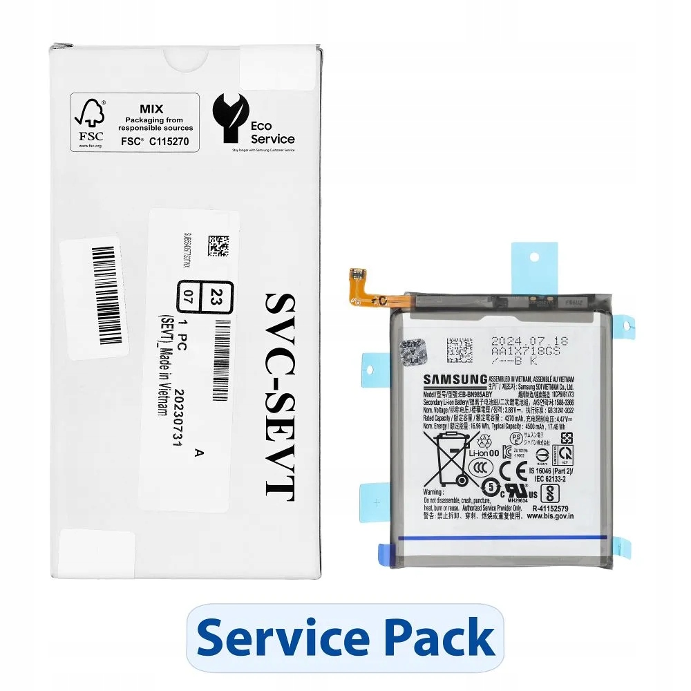 ServicePack Bateria EB-BN985ABY do Samsung Note 20 Ultra N985 GH82-23333A