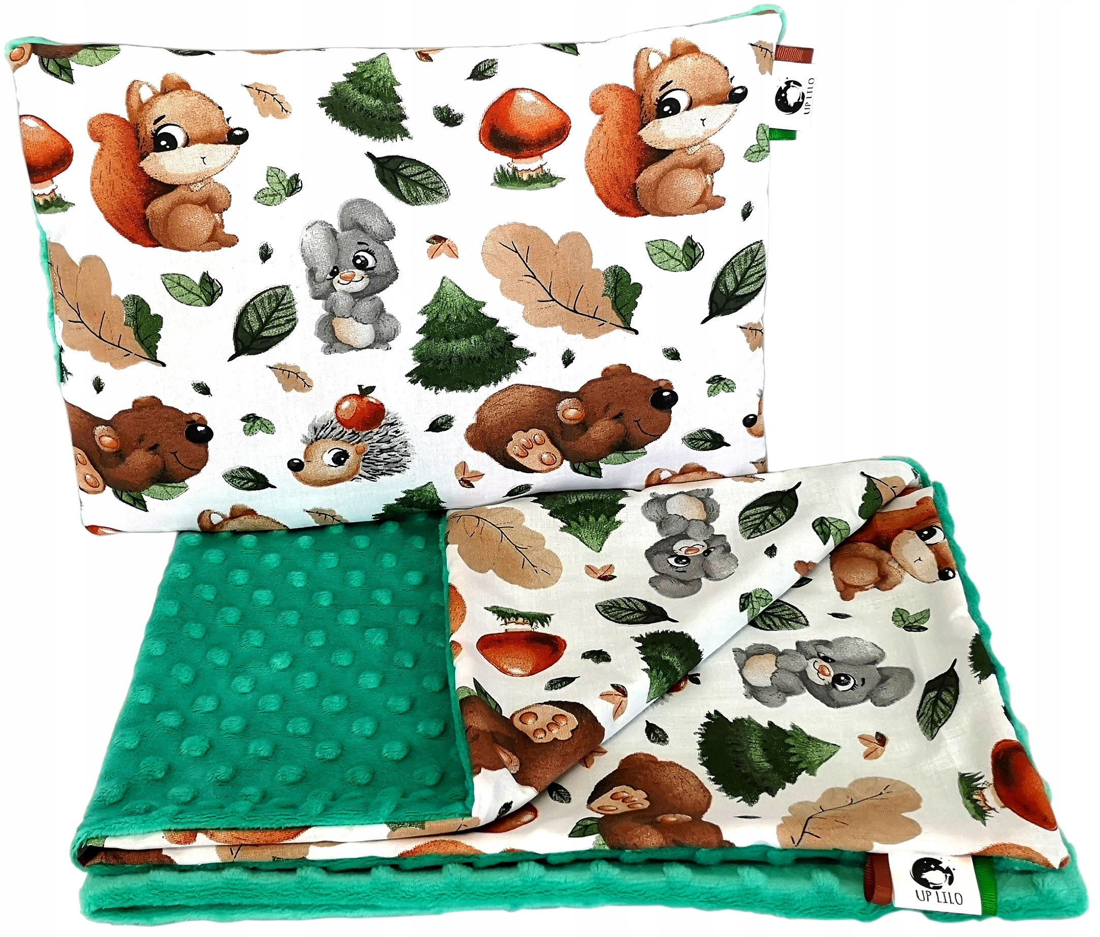 

LiLo Kocyk kołderka Minky Komplet podusia do wózka