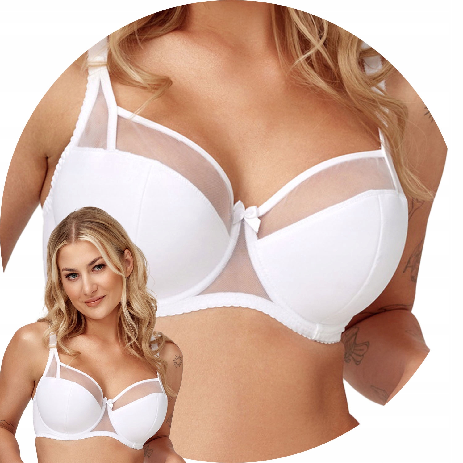 Azal Nikola biały 70G Biustonosz półusztywniany Semi Soft