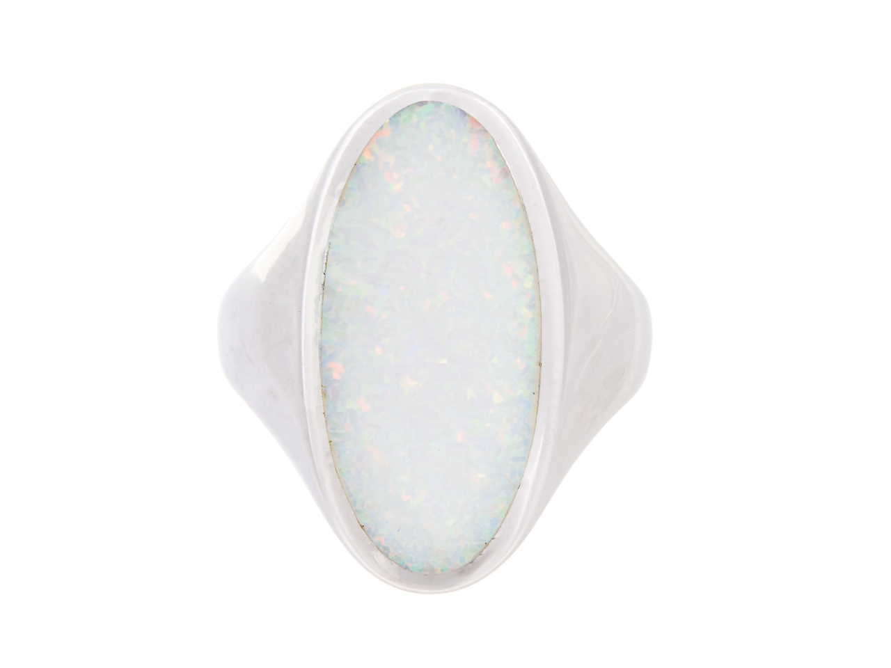 Stříbrný Prstýnek Vel 11 S Opálem 16 MM Dárek