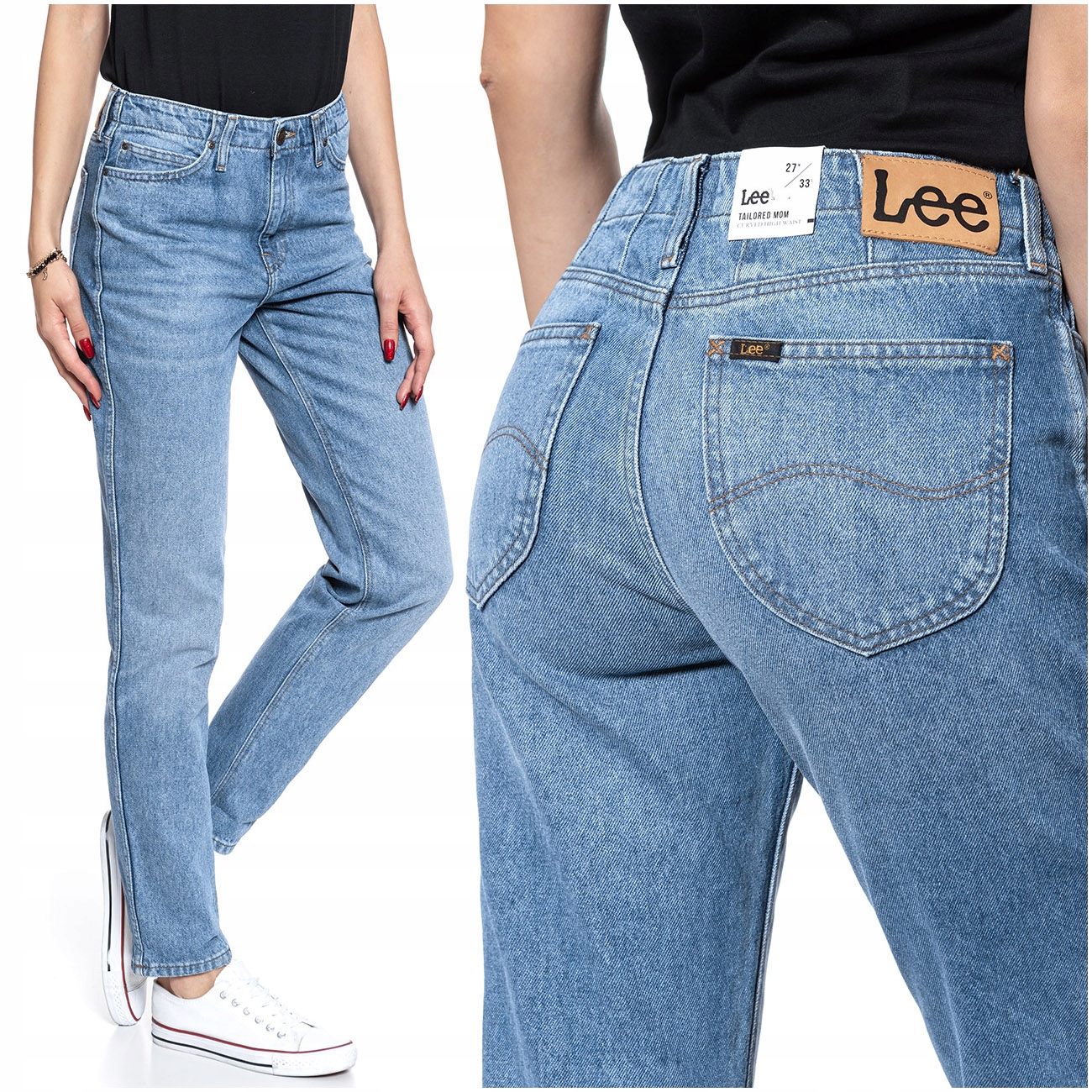 

Lee Tailored Mom Damskie Spodnie Jeansowe 27/33