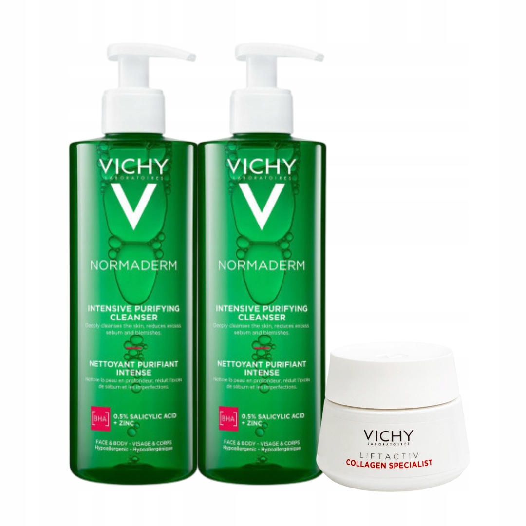 Vichy Normaderm Phytosolution Żel do mycia twarzy oczyszczający 400ml-2PAK