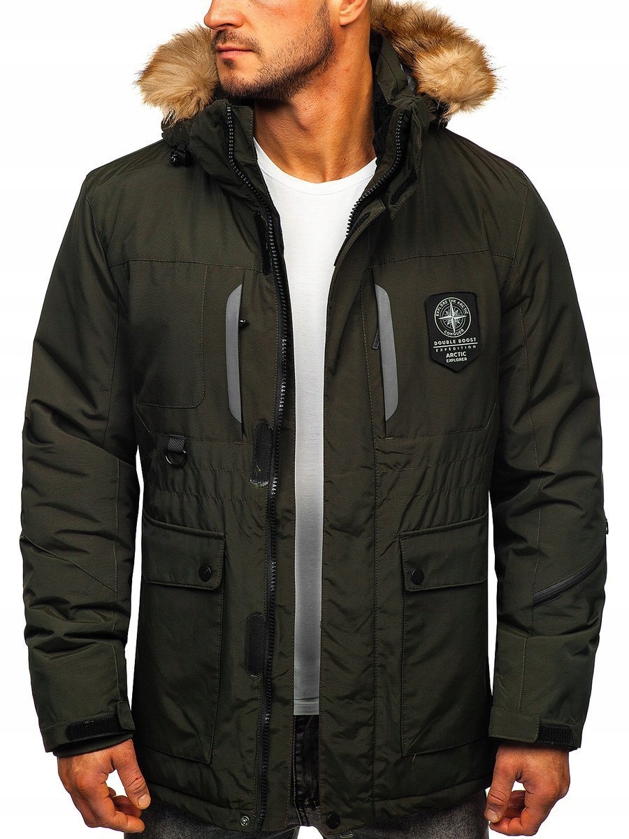 

Kurtka Męska Zimowa Parka Zielona 1827 DENLEY_2XL