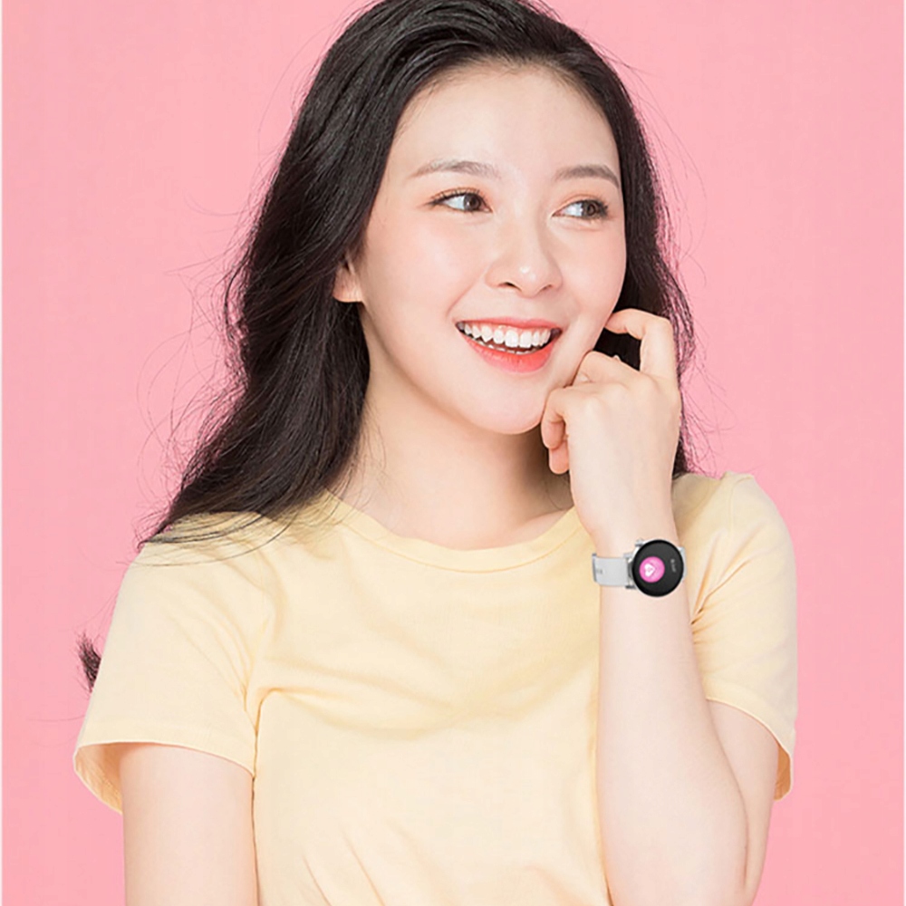 Zegarek Smartwatch Damski Hagen szary pasek Materiał paska silikon