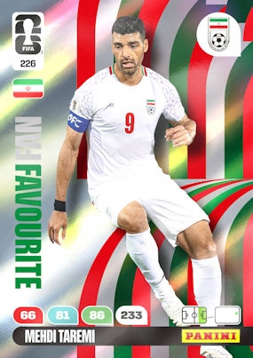 Panini Fifa World Cup 2026 226 Mehdi Taremi Iran