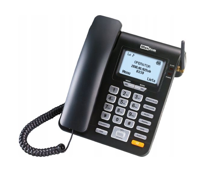Telefon przewodowy Maxcom Comfort MM28D Stacjonarny na kartę Sim Biurowy