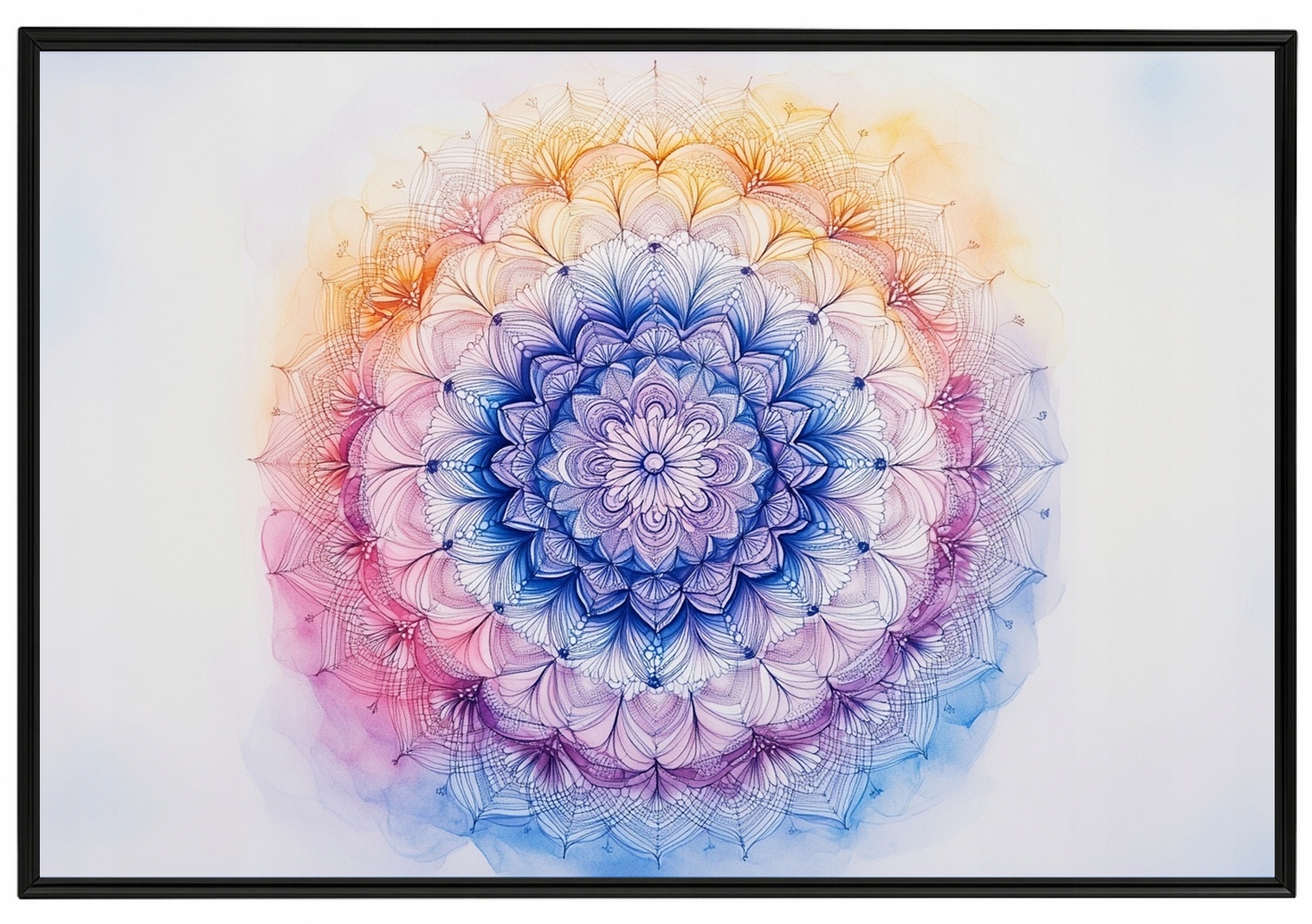 Plakát Rámeček Aluminium Mandala Harmonie Meditace Zen Duch Krajka 93x62
