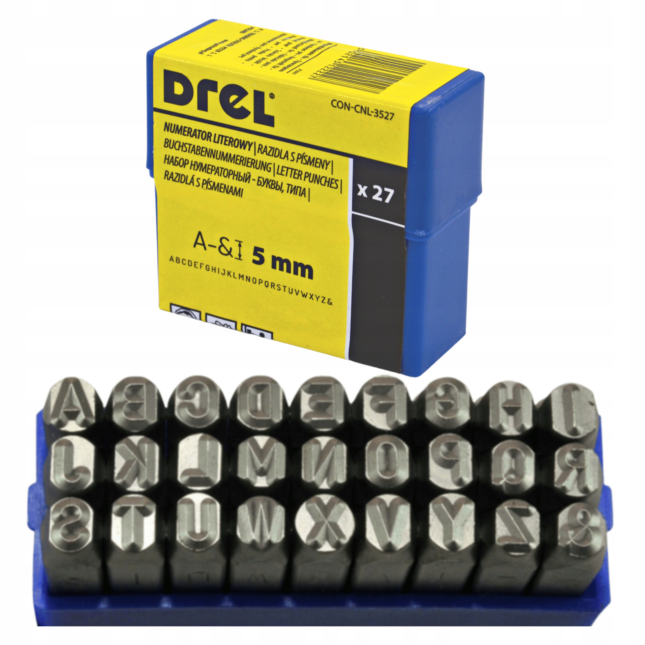 

Znaczniki Numerator Literowy 5 MM Stemple 27 Liter