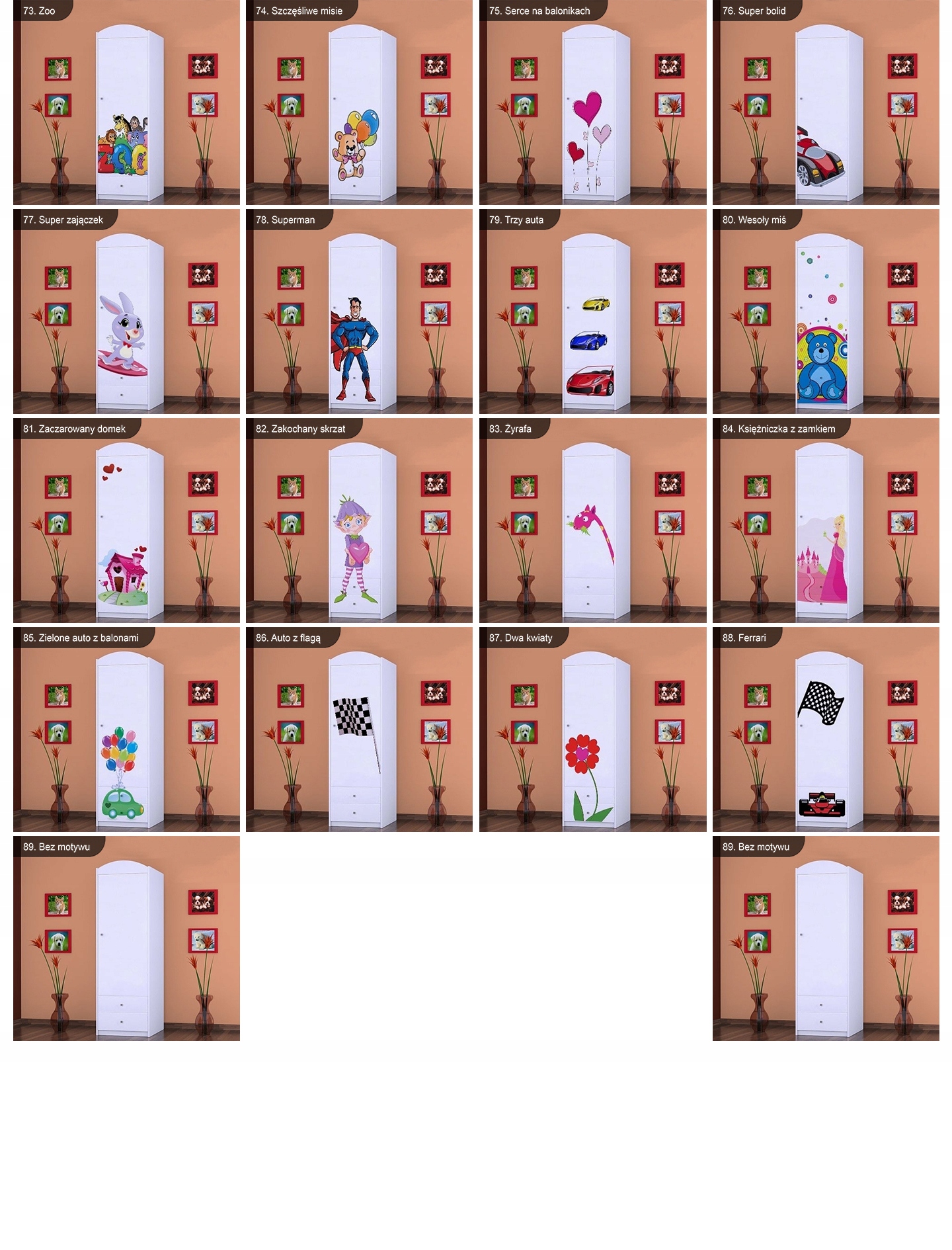 SZAFA HAPPY SZ04-B - BIAŁA - MEBELKI DZIECIĘCE Liczba drzwi szafa jednodrzwiowa