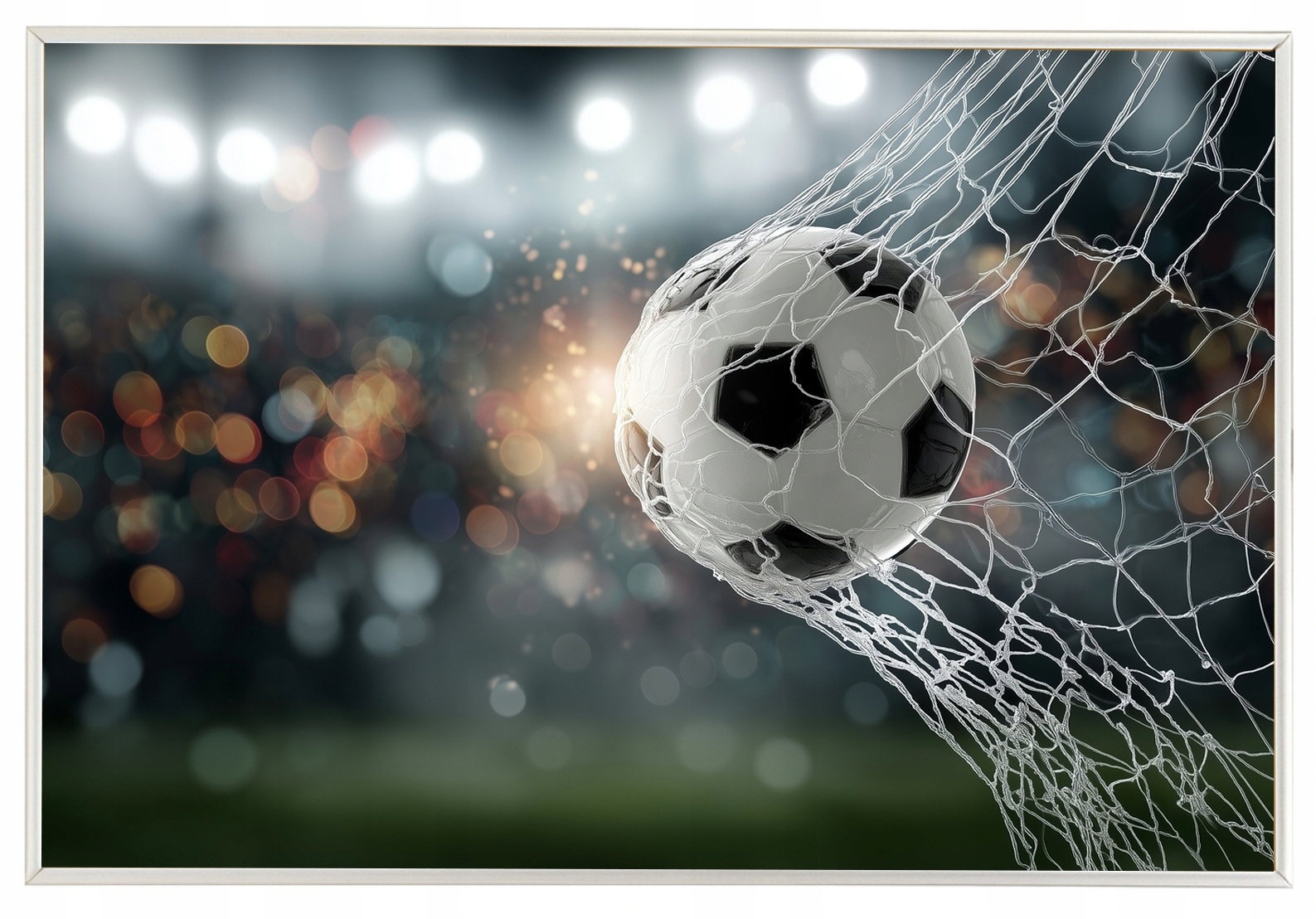 Plakát Rámeček Aluminium Fotbalová Branka Sport Stadion Zápas 60x40