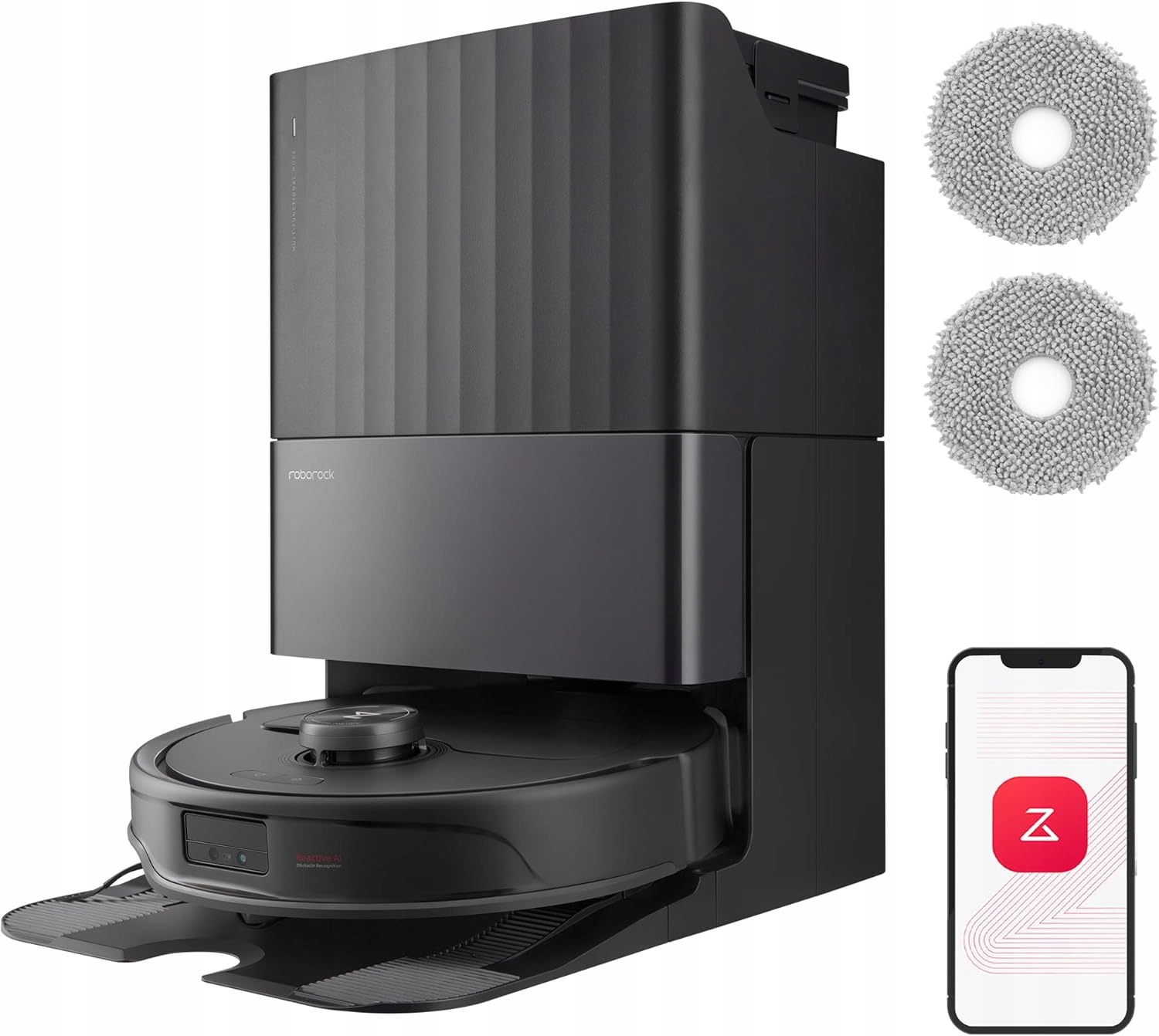 Roborock Qrevo Master Robot sprzątający 10000Pa 2 Dodatkowe Mopy Czarny