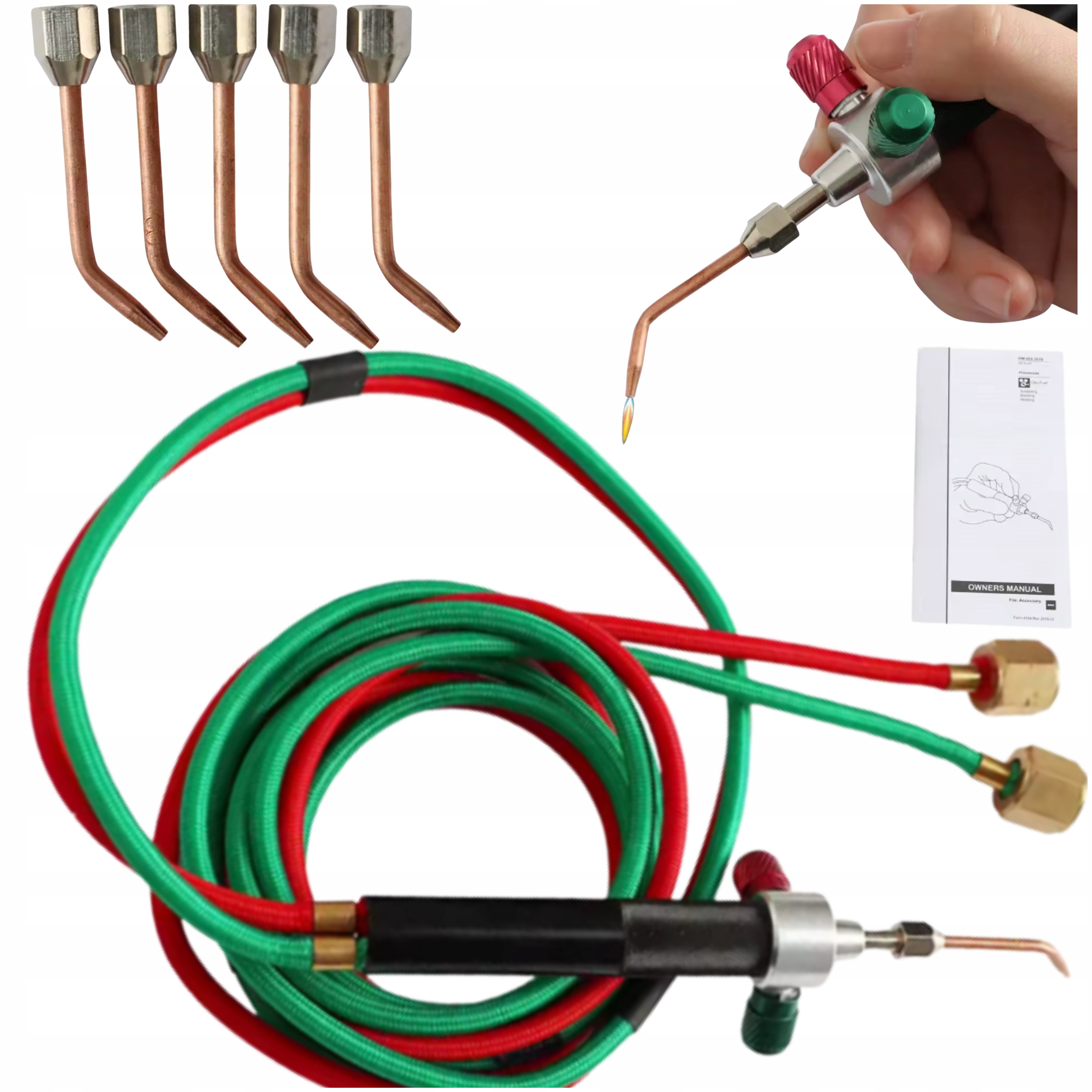 Mini plynový kyslíkový hořák na šperky, klenotnický, svařování acetylénem