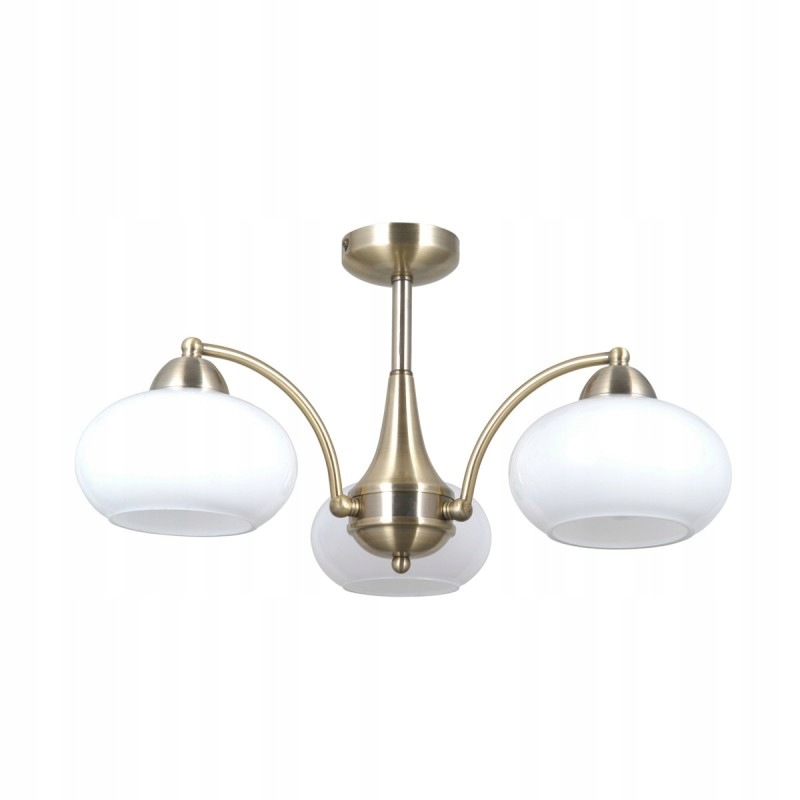 Akcia! Sada 3 x Led 12W Luster Folte, patina s bielymi tienidlami