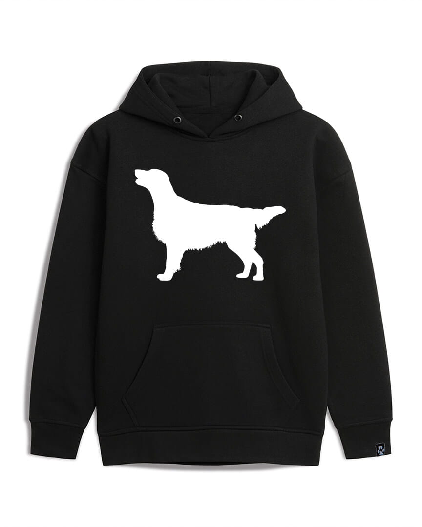 Unisexová mikina s s potiskem psa Flat Coated Retriever