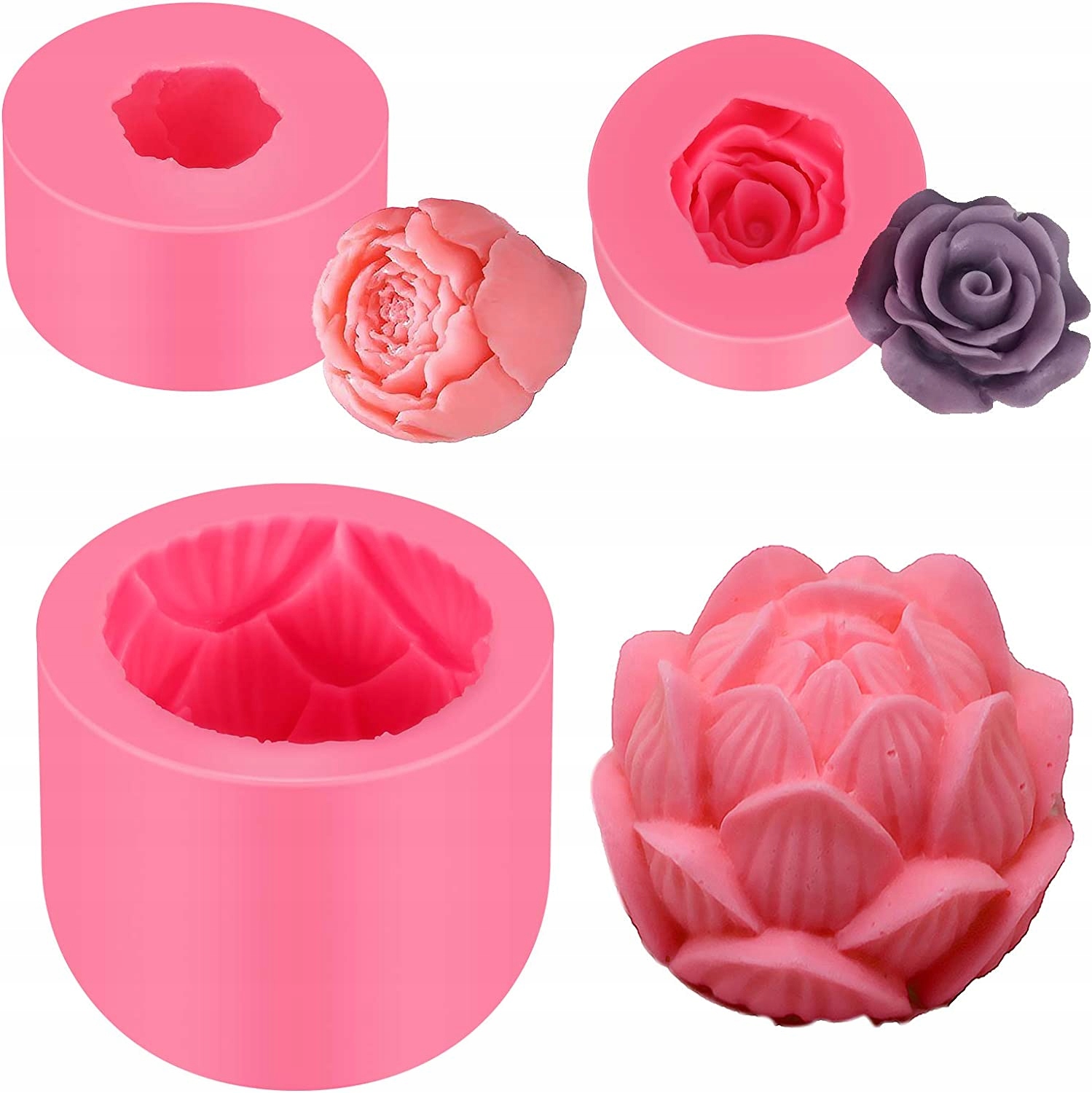 Silikonové Formičky Na Svíčky Čokoládové Mýdlo 3 Ks