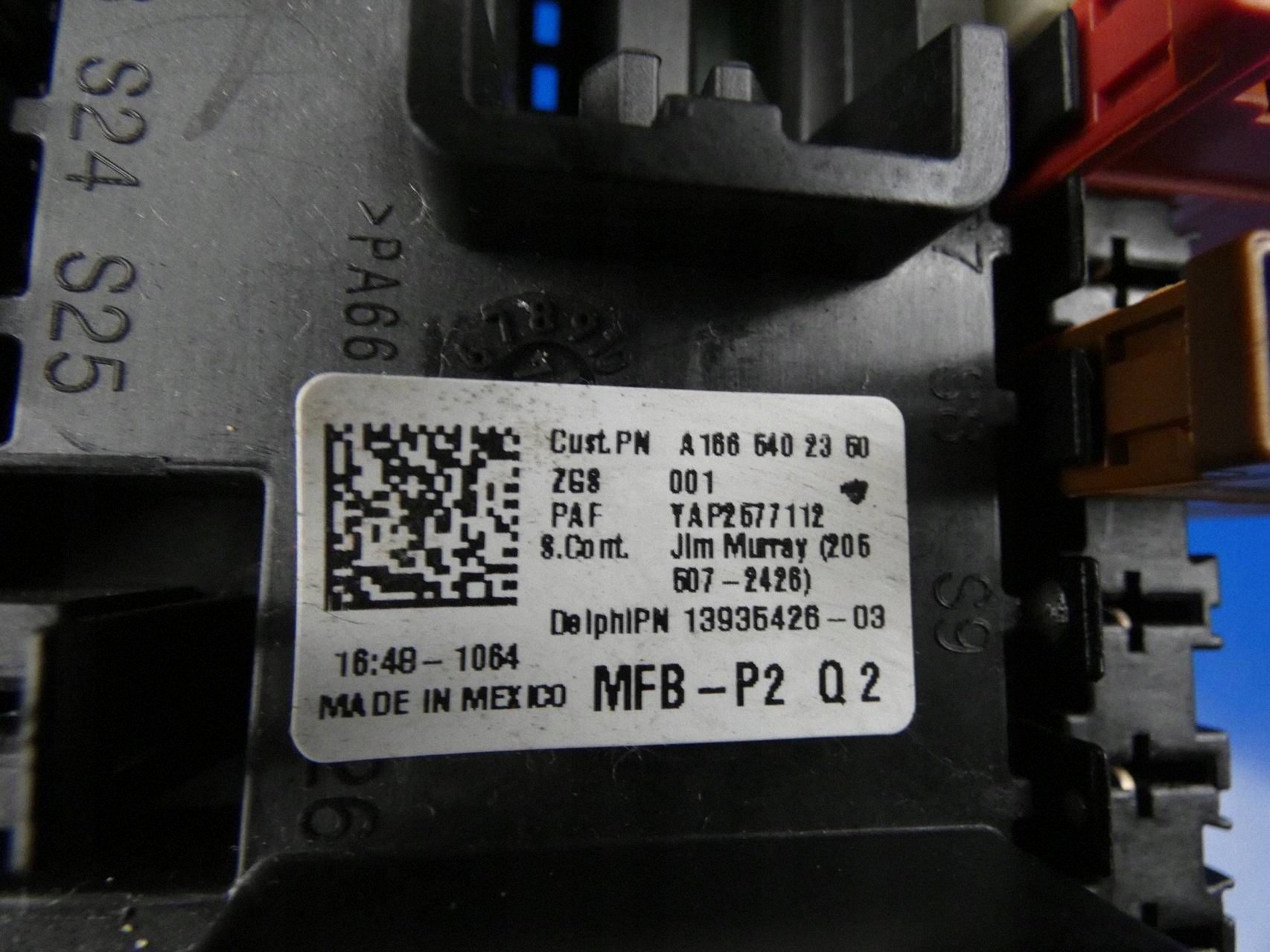 MERCEDES ML W166 GLE Module fusibles Module
