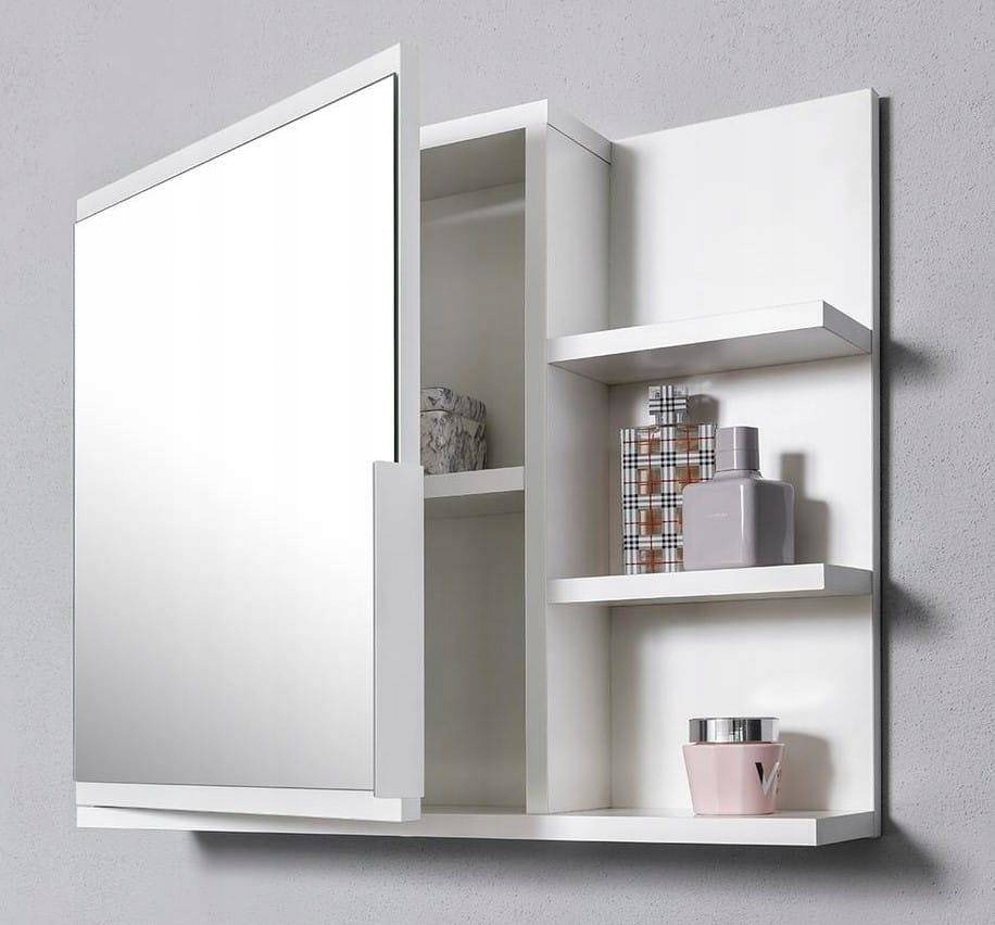 Szafka łazienkowa z lustrem LED Biała Marka DOMTECH