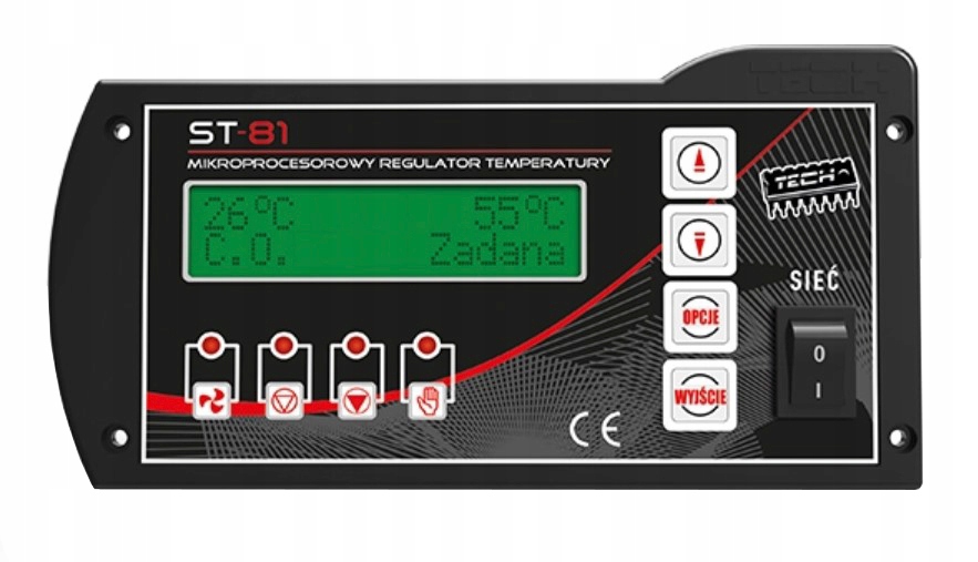 STEROWNIK REGULATOR PROGRAMATOR DO KOTŁA PIECA ZASYPOWEGO TECH ST-81 Marka Tech