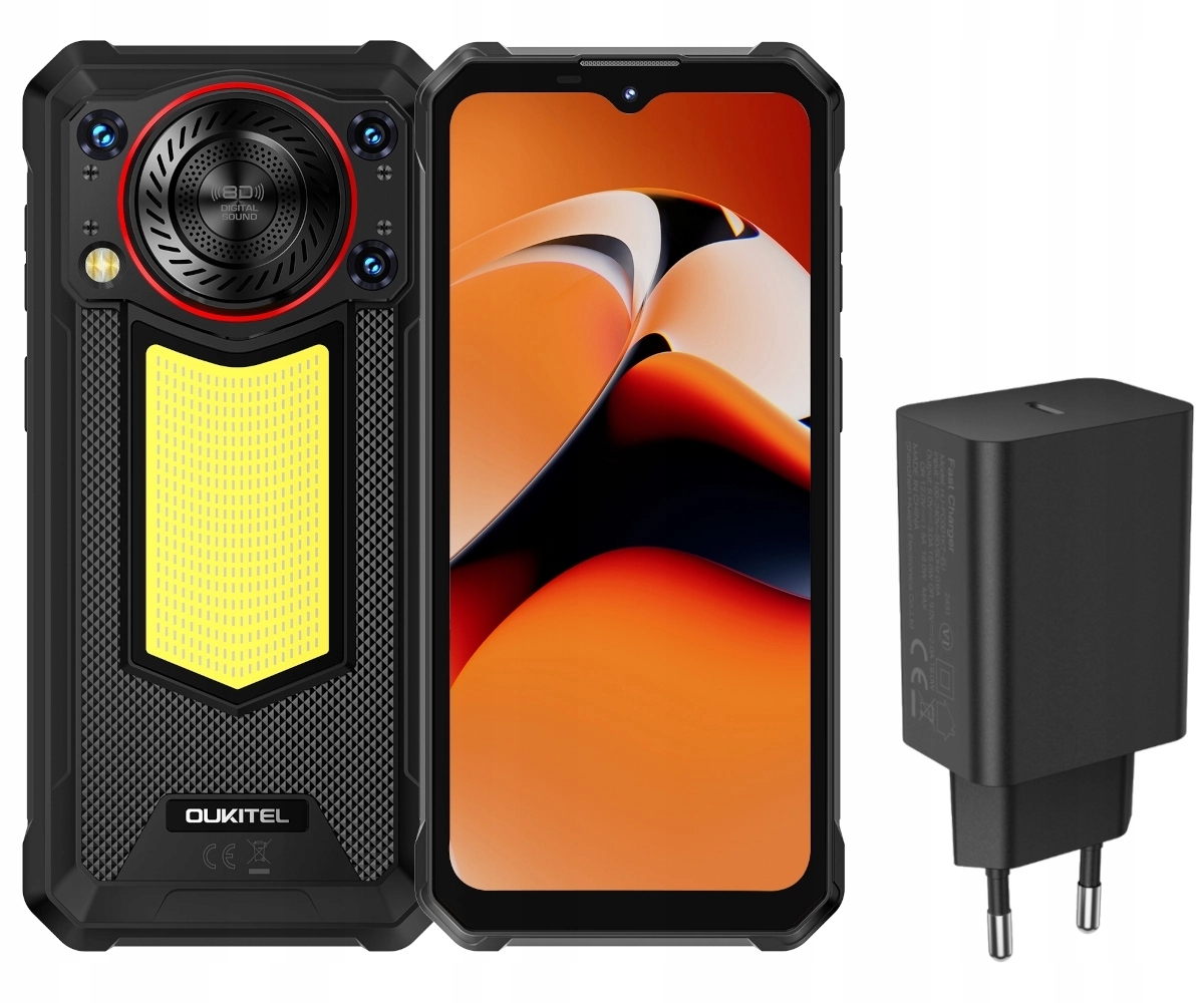 Smartfon Oukitel WP53 8GB 128GB 11000mAh Mocna lampa Głośnik +Ładowarka 18W