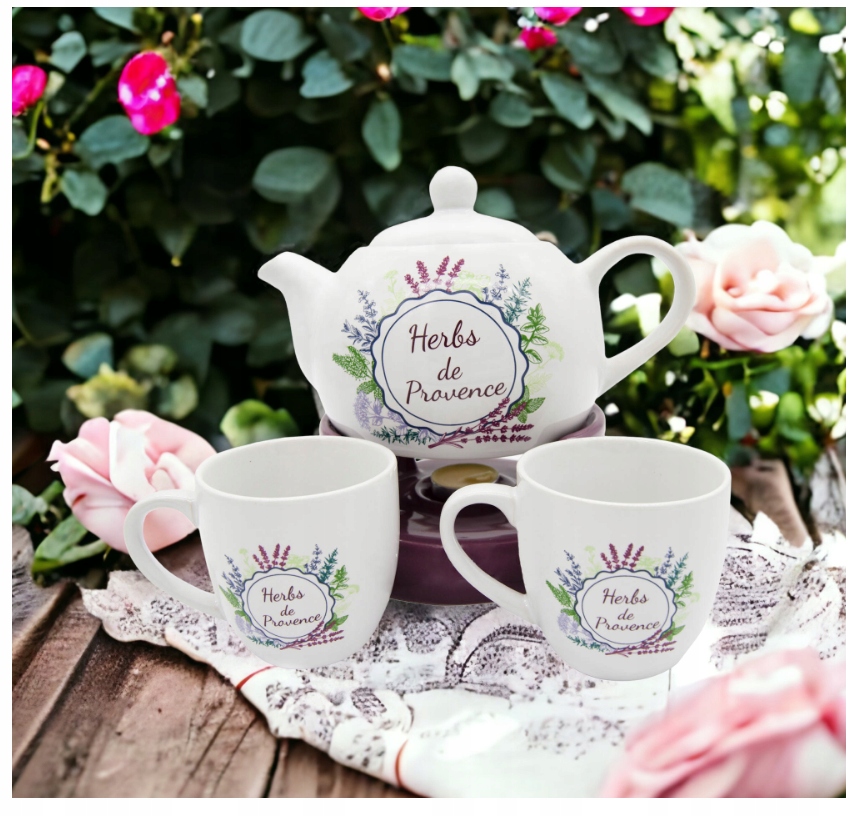 DZBANEK Z PODGRZEWACZEM IMBRYK + 2 KUBKI Z KUBKAMI 1L PREZENT NA ŚWIĘTA Pojemność 1 l