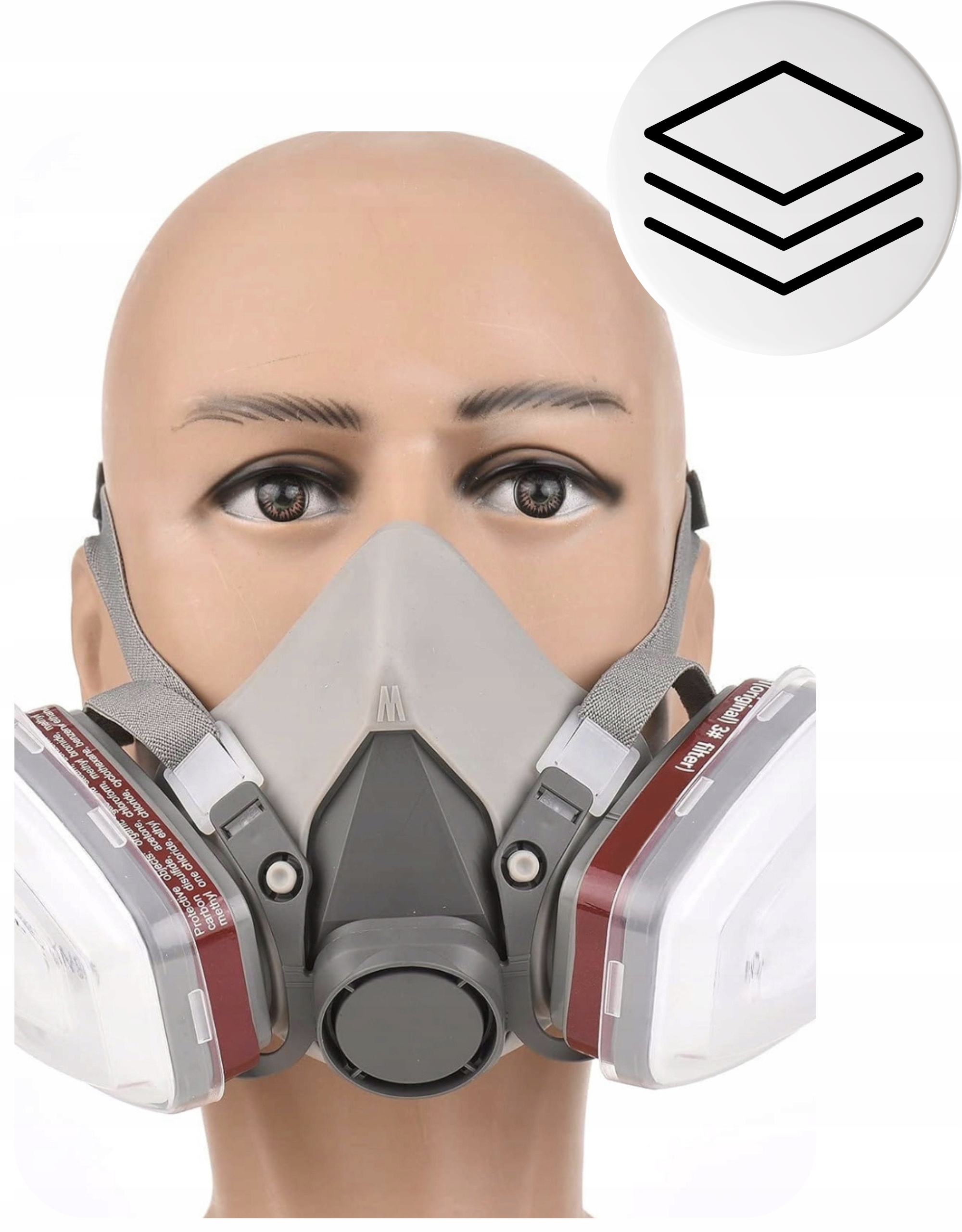 MASKA LAKIERNICZA PÓŁMASKA OCHRONNA PRZECIWPYŁOWA ZESTAW FILTRY WKŁADY Marka inna