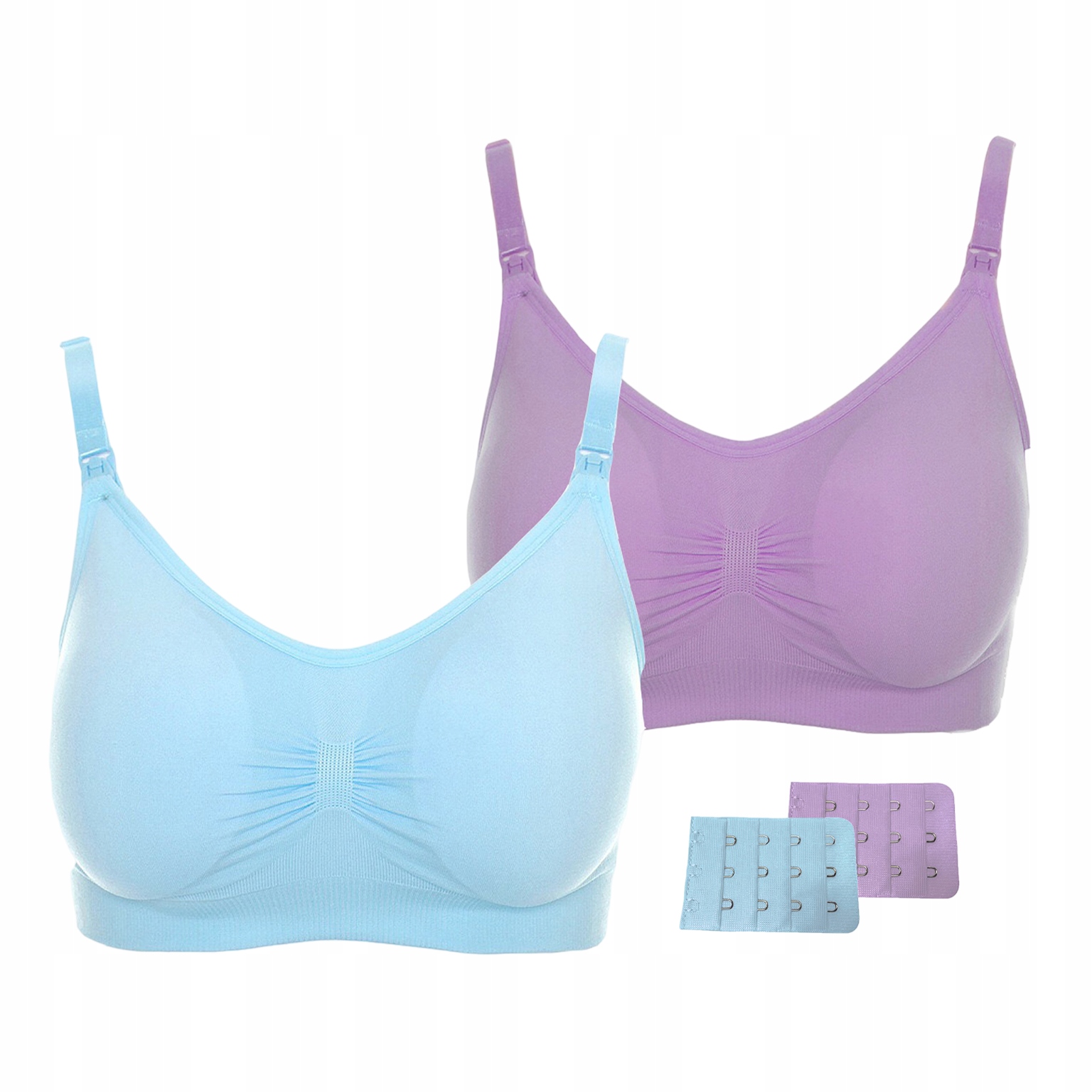 Těhotenská podprsenka na kojení Modrá Fialová L 2 ks