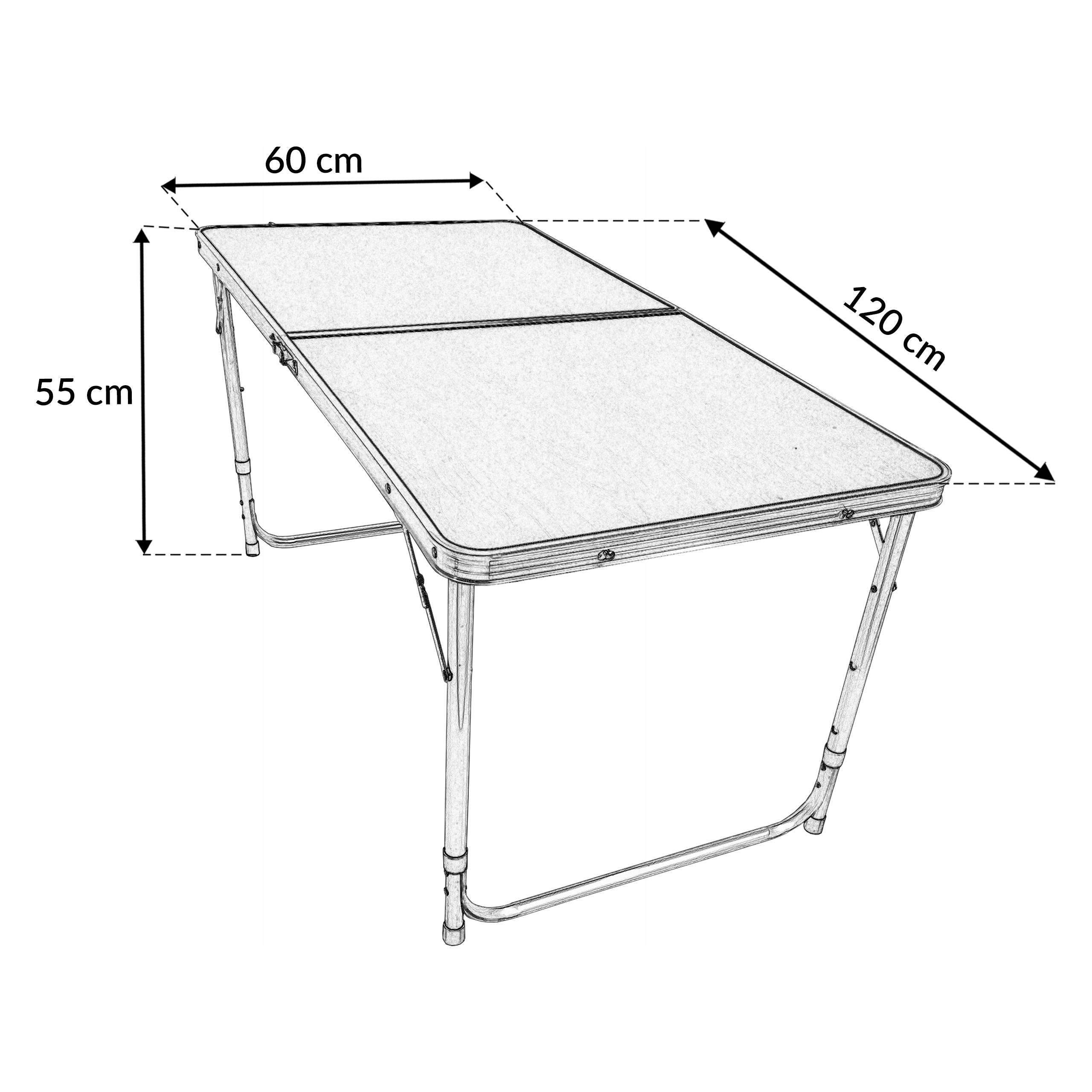 ZESTAW KEMPINGOWY BIWAKOWY TURYSTYCZNY STOLIK + 4 STOŁKI SC1003 C. SZARY Kod producenta Meb000697