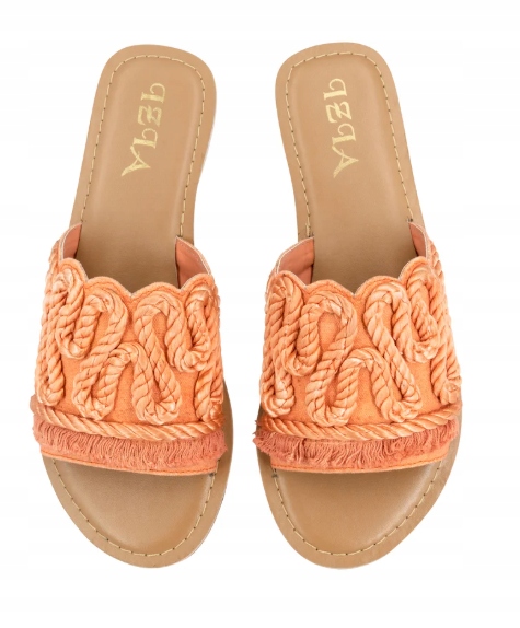 Izia Oranžové Nazouváky S Ozdobnými Šňůrkami Casual 39 J6A