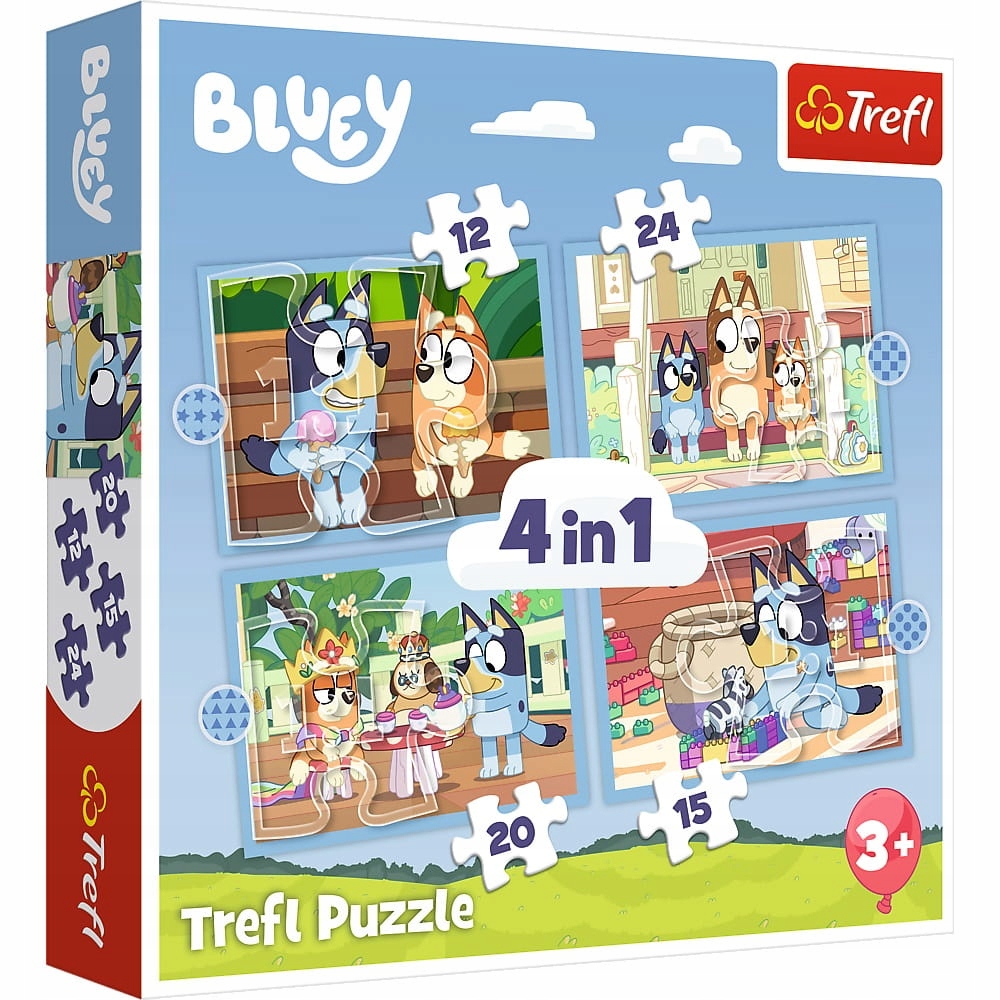 Trefl Puzzle 4w1 Bluey i jego świat