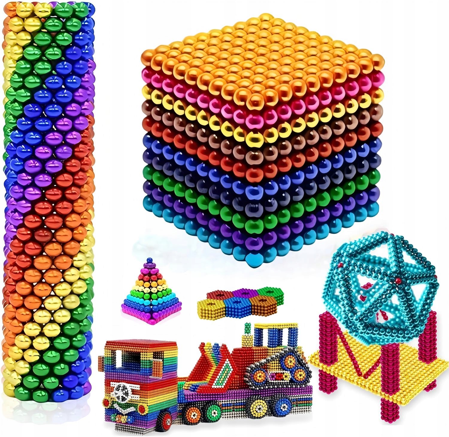 Neocube kulki magnetyczne 5 mm – 1000 sztuk, tęczowe Dzień Dziecka