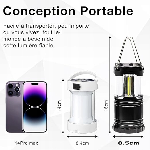 Wielofunkcyjna Lampa kempingowa solarna LED 5w1 USB Moc 6 W