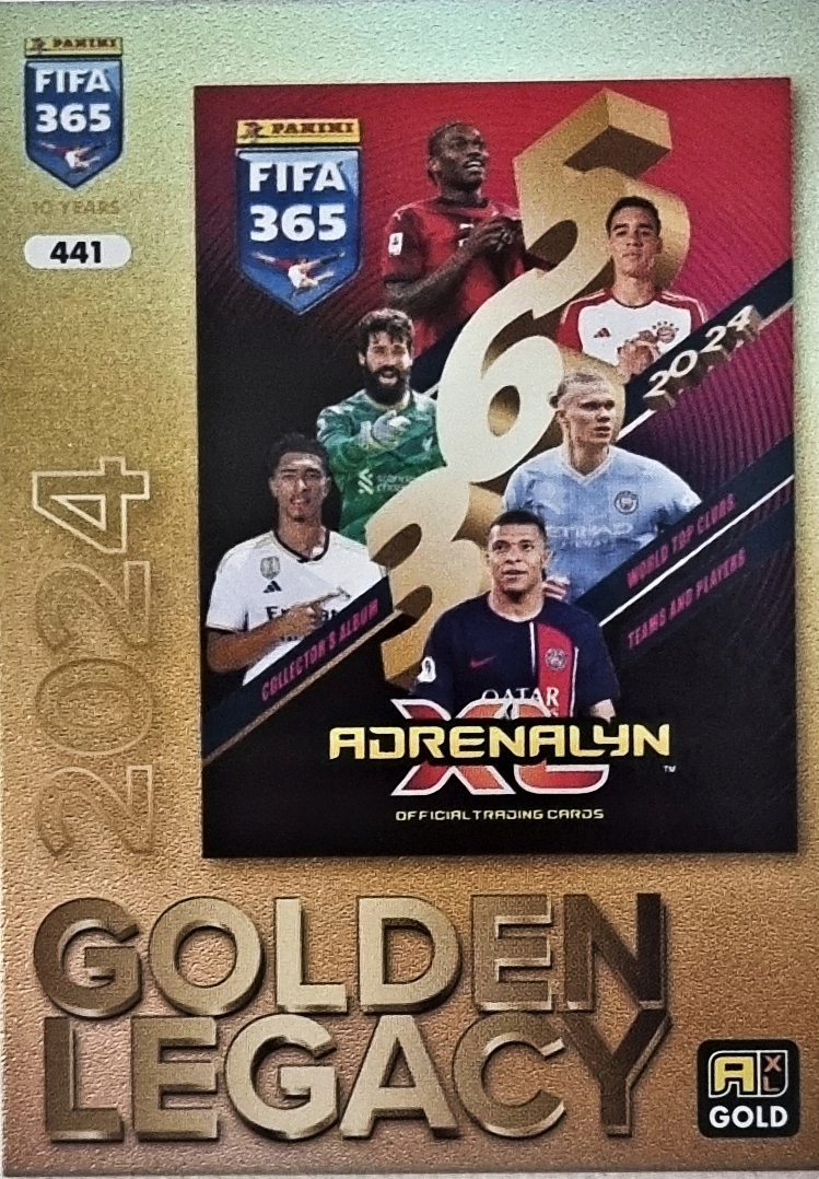 Fifa 365 2025 Gold 441 Golden Legacy Panini Album Card 2024
