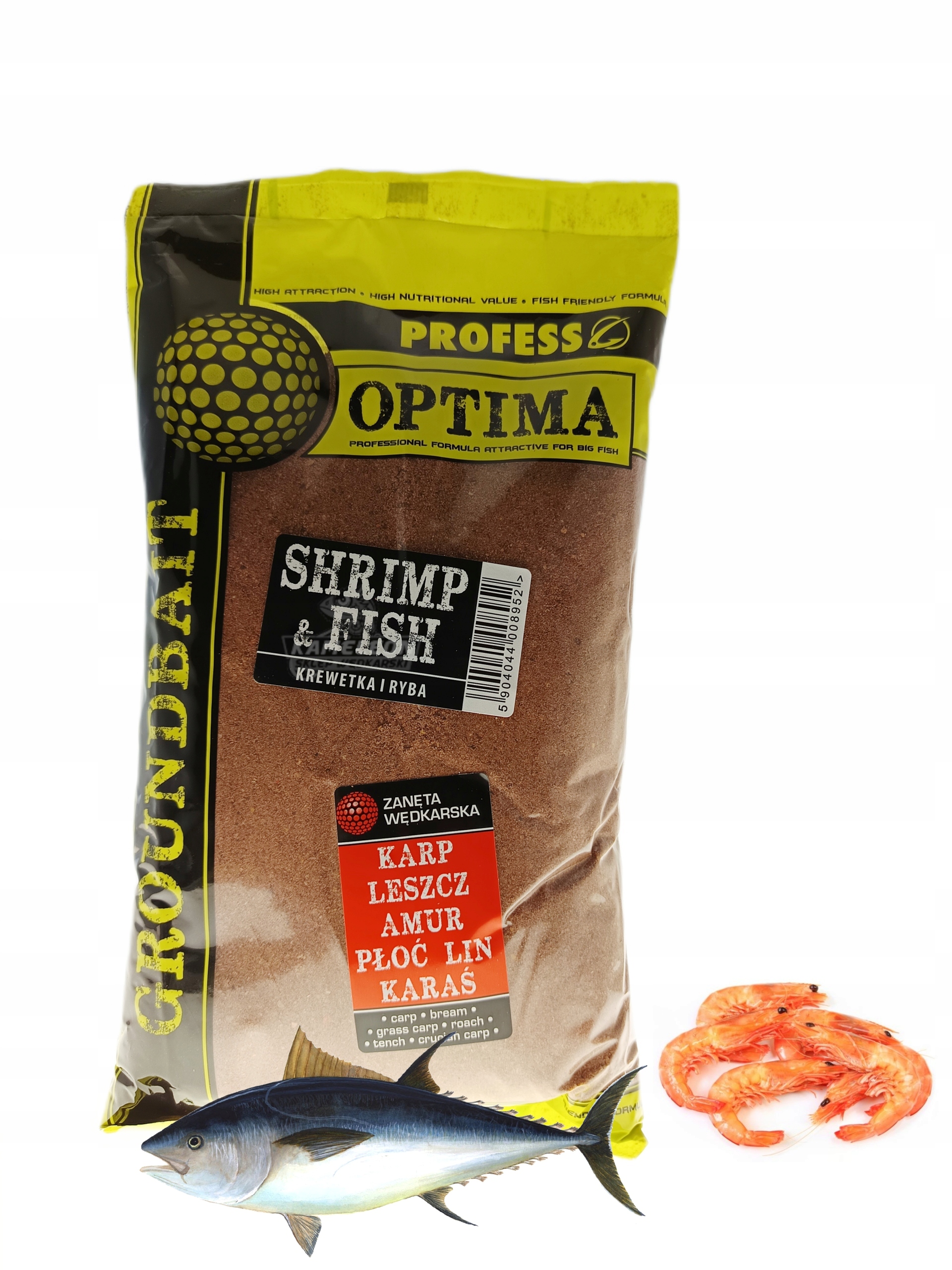 Zanęta Profess Optima New 2025 Krewetka Ryba 1kg