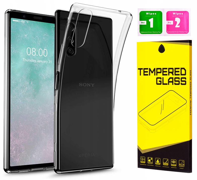 

Etui Silikon Do Sony Xperia 5 Szkło 9H