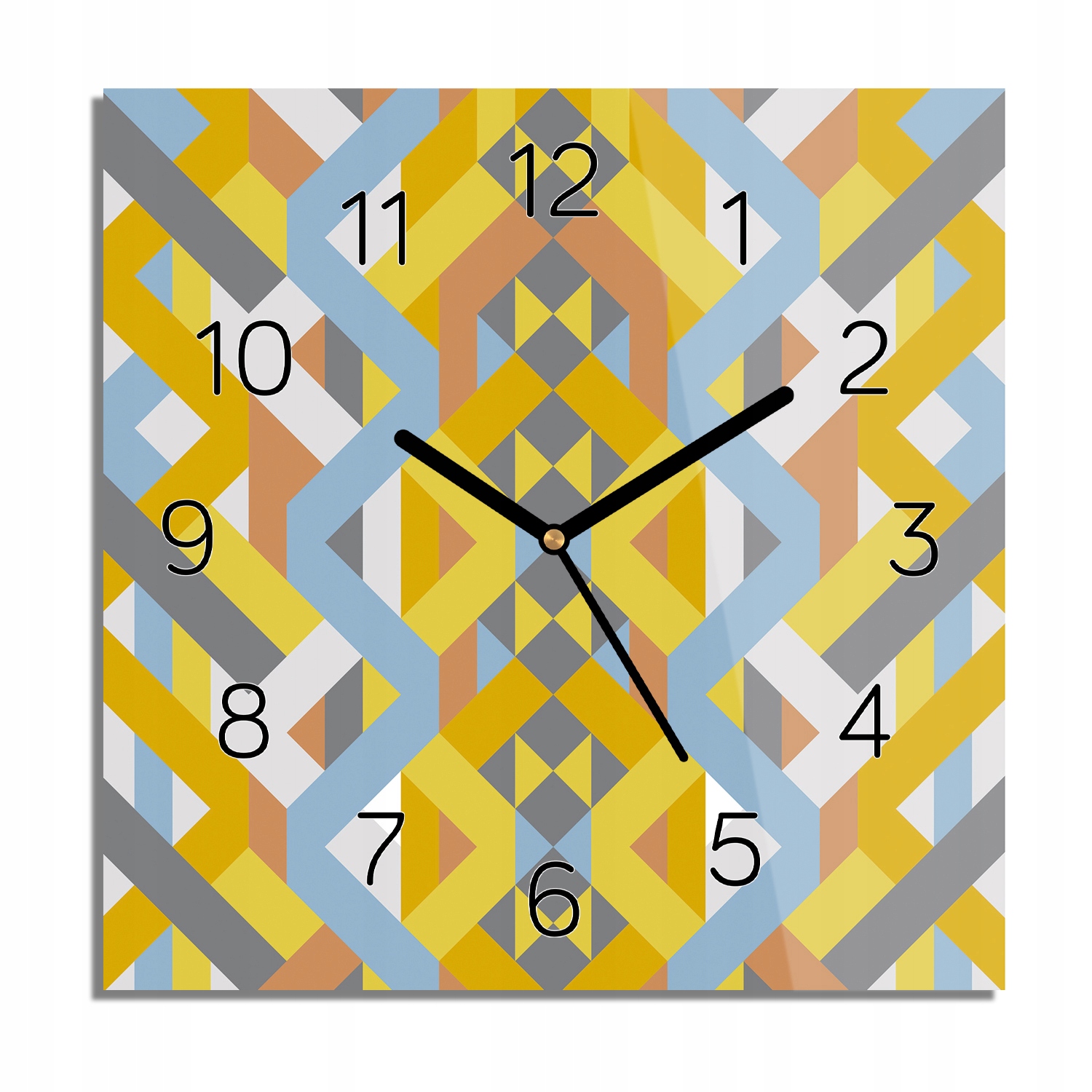 

Geometria grafika zegar na szkle 30x30 do sypialni