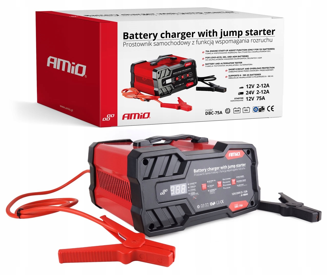 ПУСКОВОЙ ВЫПРЯМИТЕЛЬ 12V 24V 75A AGM GEL LED