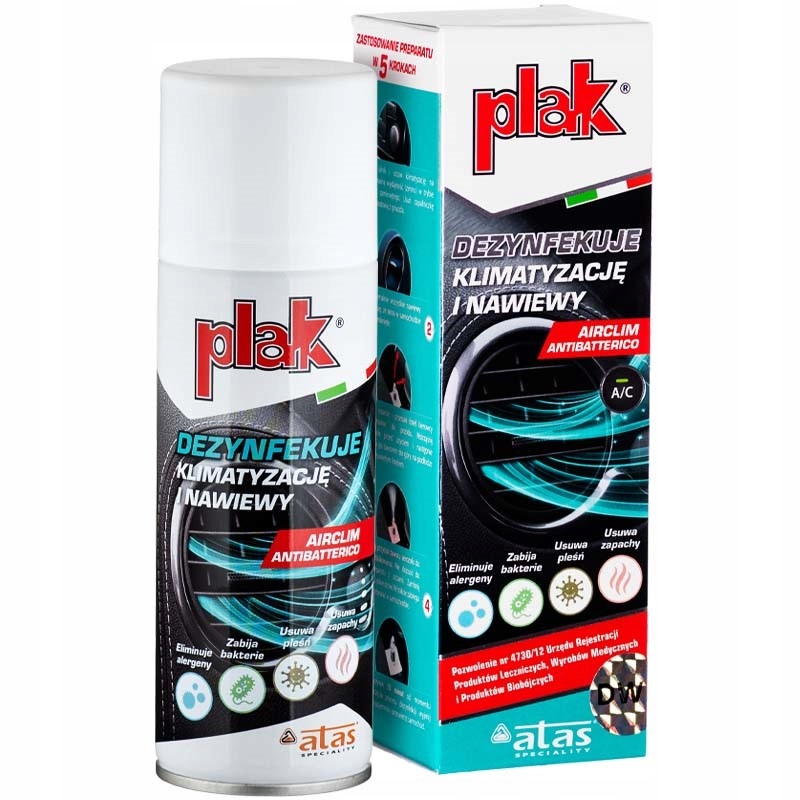 Atas Plak Airclim Preparat do dezynfekcji klimatyzacji nawiewów auto 200 ml