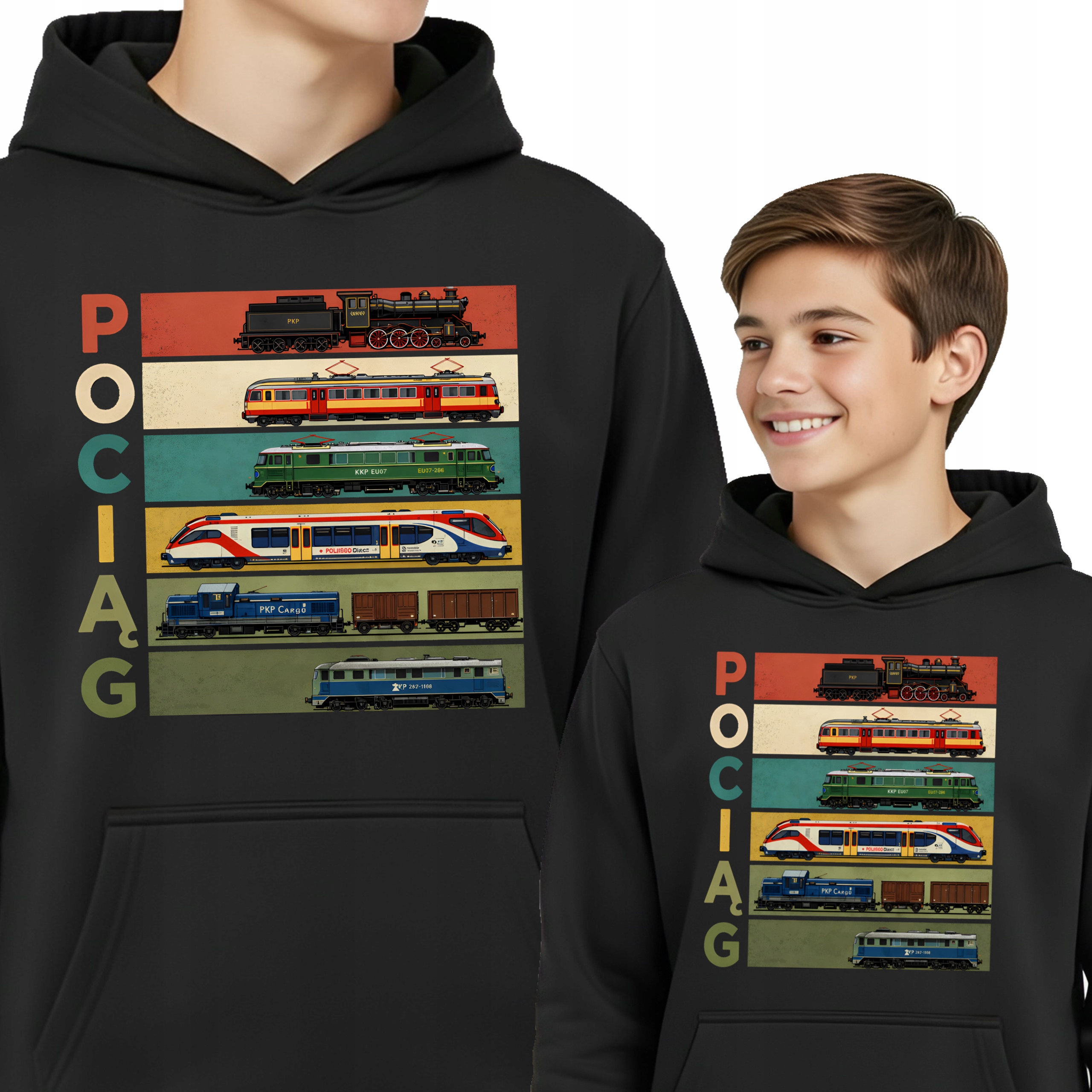 Pociągi Lokomotywa Bluza Ciepła Dziecięca Pociąg Ciuchcia Pkp 128 F39