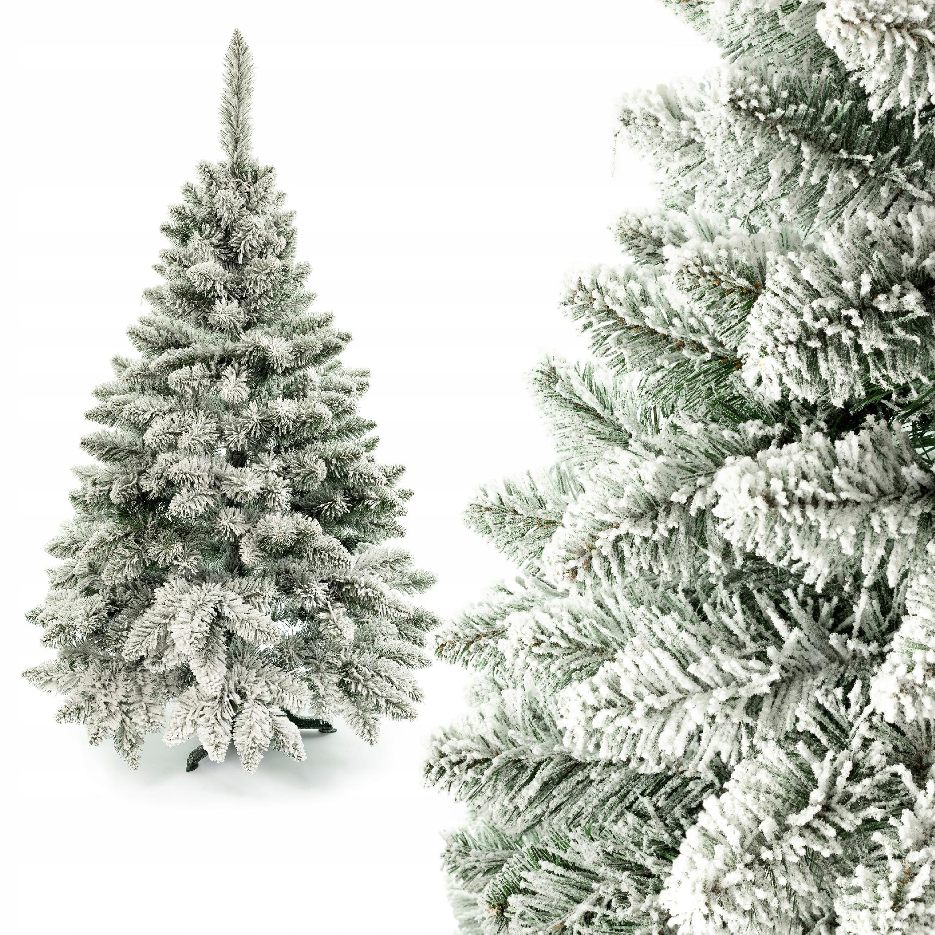 Vianočný stromček borovica so snehom Zasnežený Sneh ako živý 180 cm