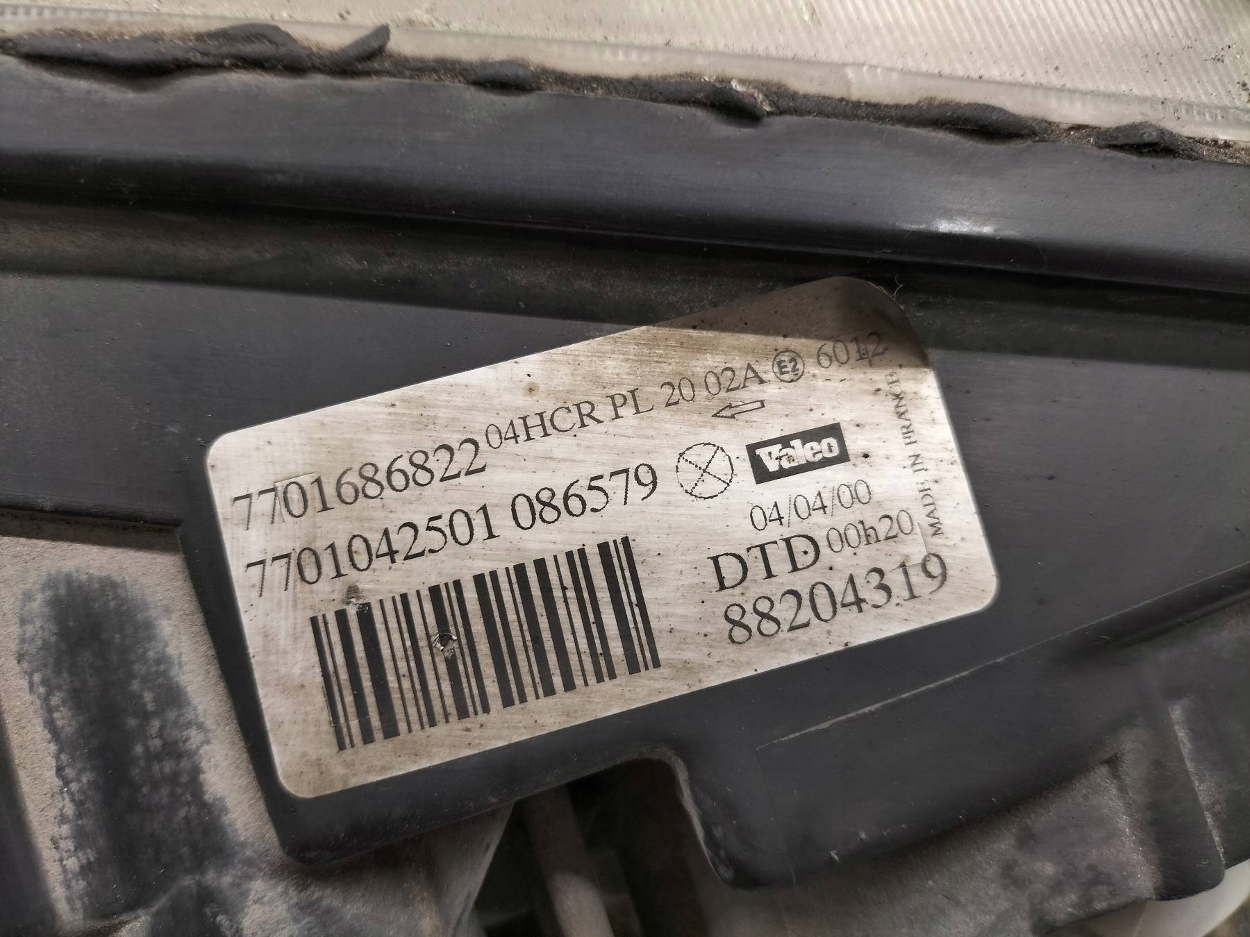 light front right EU 7701686822 7701042501 Renault Safrane and (1992-2000)