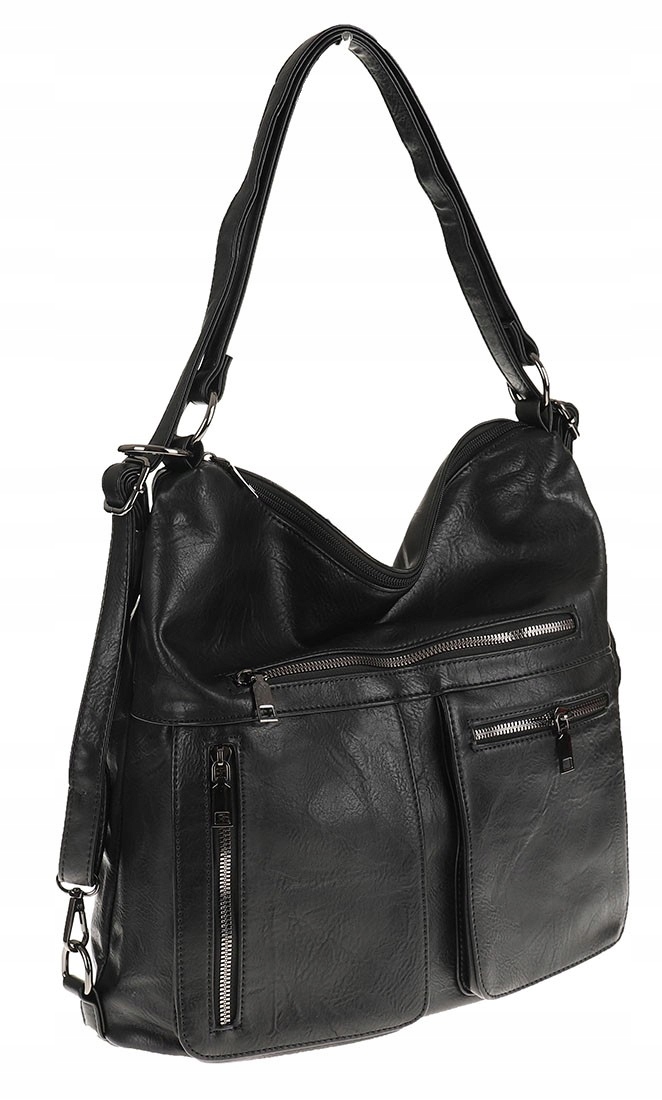 Elegantná Kabelka Dámska taška batoh 2v1 HERISSON 1552H49 Black