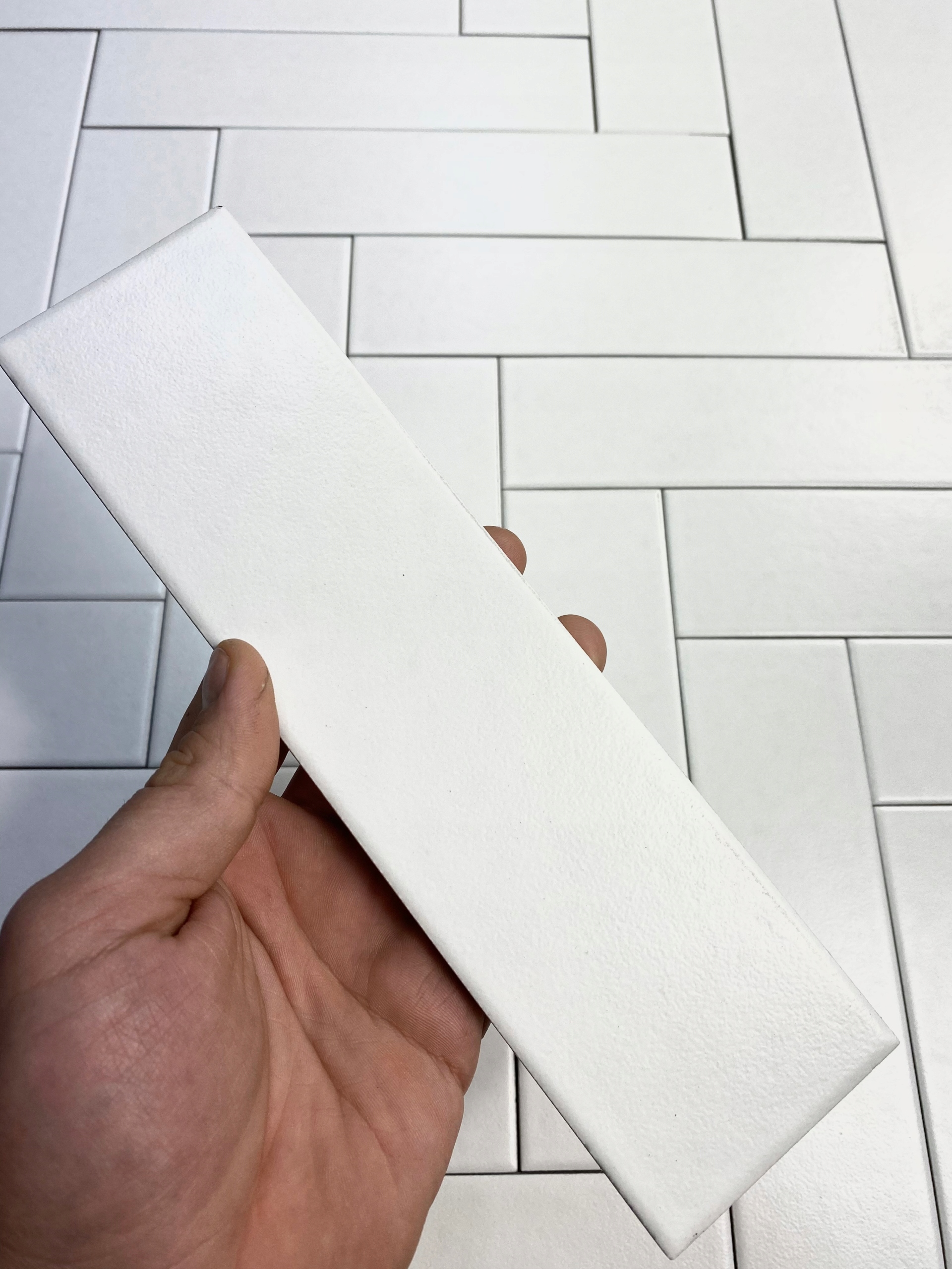 Plytki cegielka elewacja biala 6,5x24,5 szk CERRAD Typ glazura