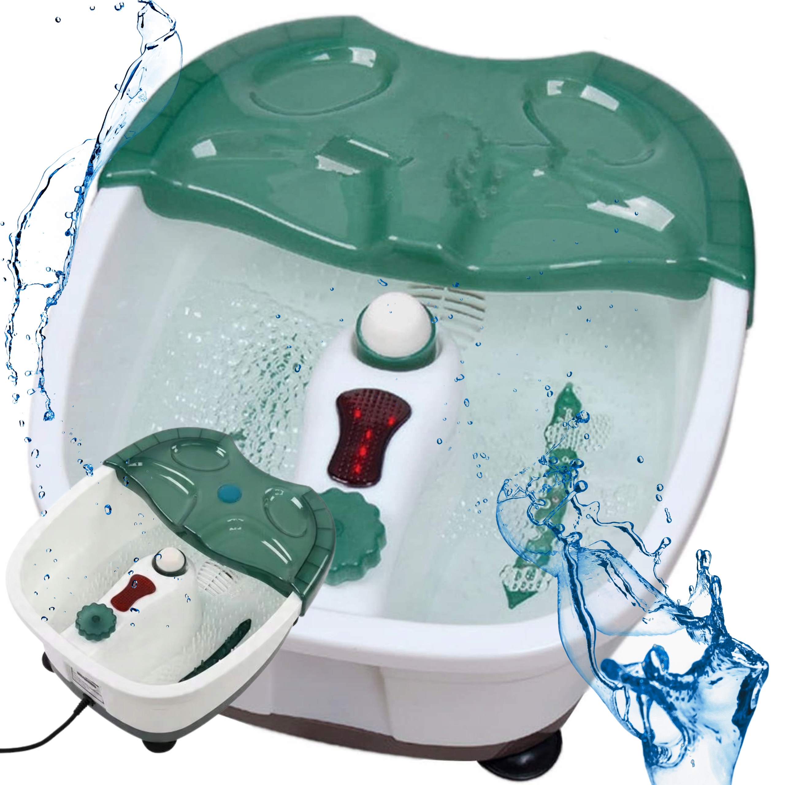 Masażer Do Stóp Wodny Hydromasażer Podgrzewanie Bąbelki Wielofunkcyjny Spa