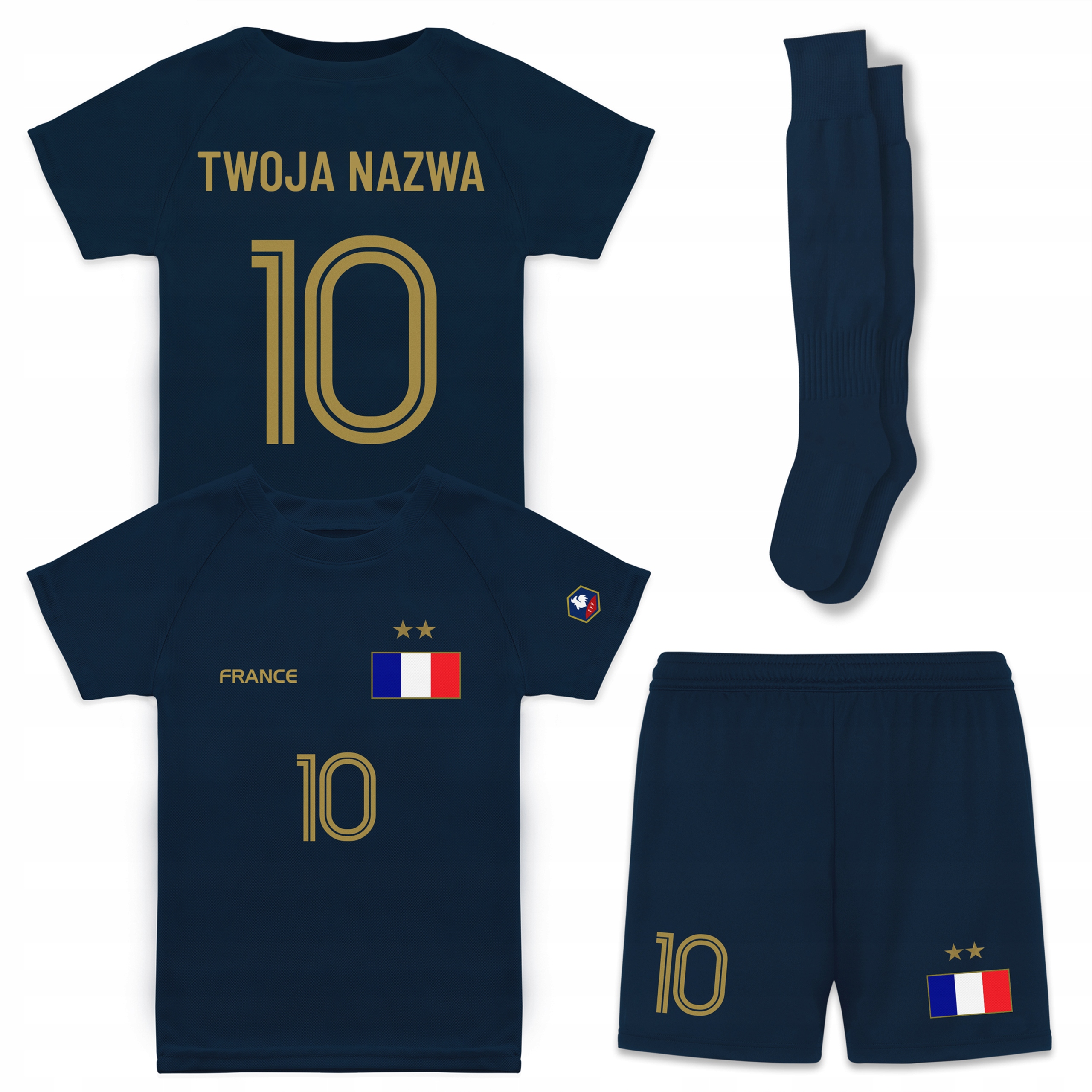 Mbappe fotbalový teplákovka pro děti s potiskem, fotbalový komplet Francie Psg