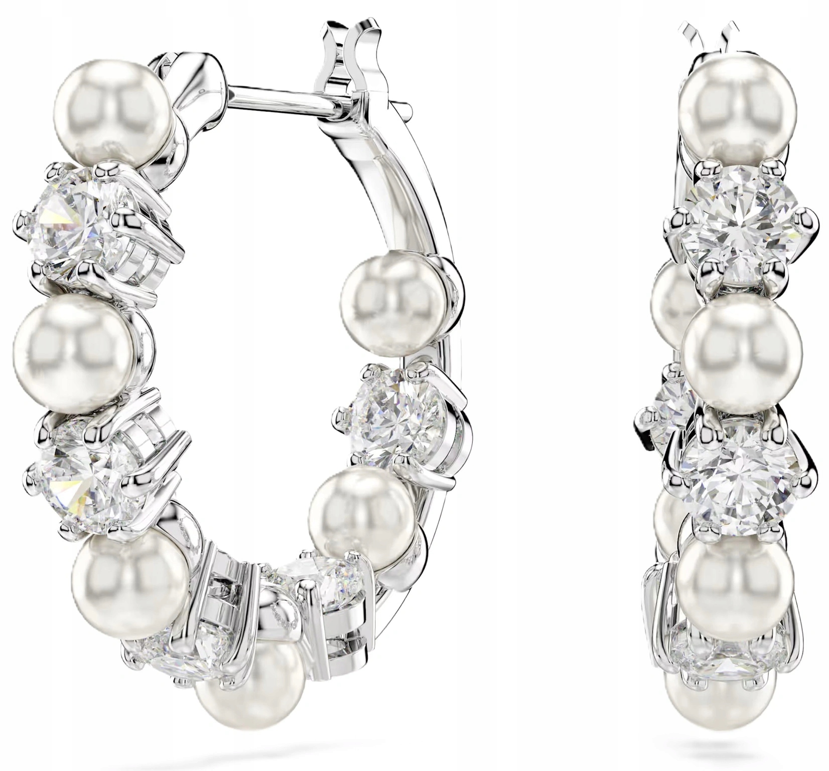 Náušnice Swarovski 5709256 Matrix Kreole S Perličkami