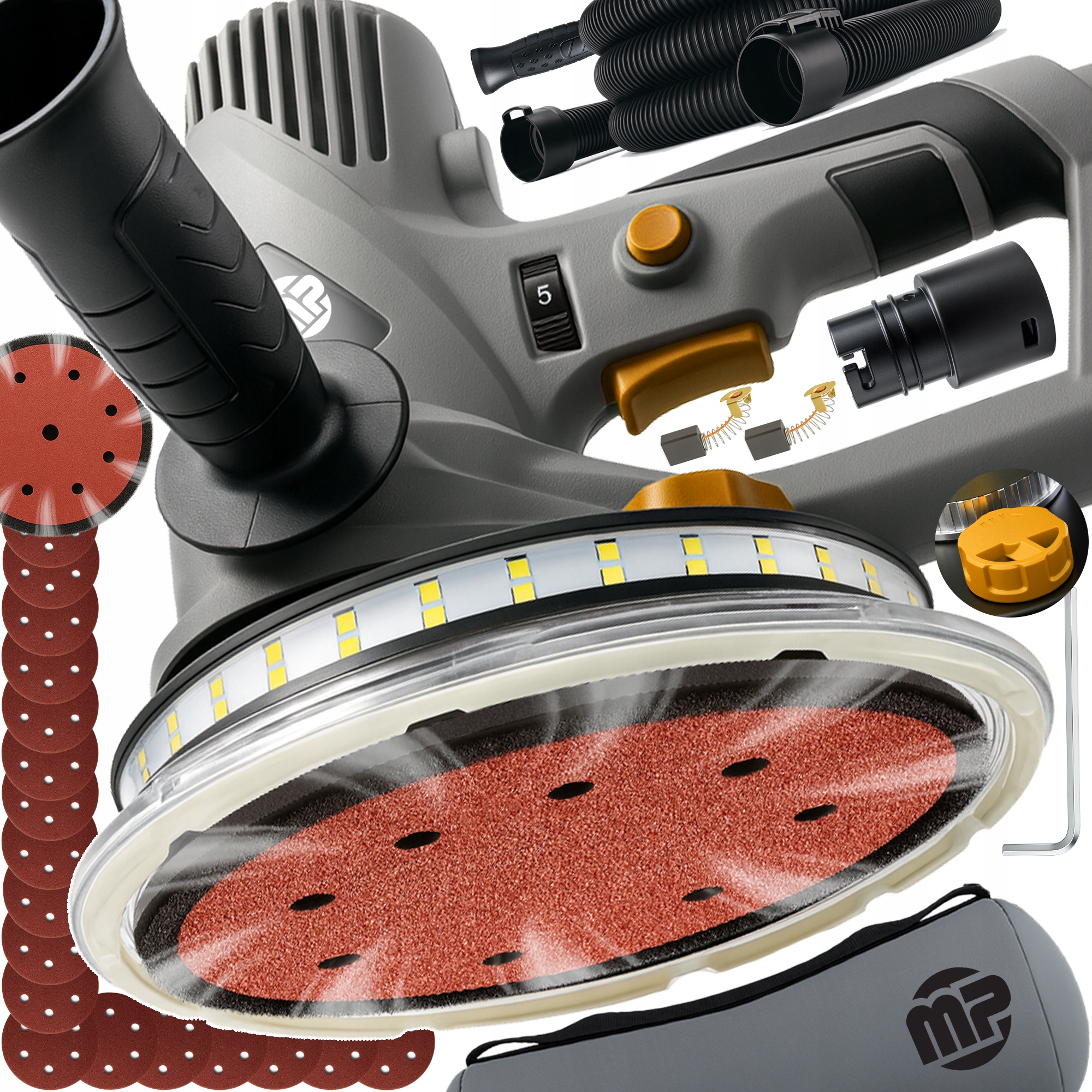 Szlifierka szlifowania Gipsu Gładzi Tynków Tynku ścian sufitów Led MP0017