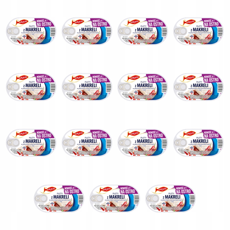 Graal Filety z makrely v pikantní rajčatové omáčce s chilli 170 g X15