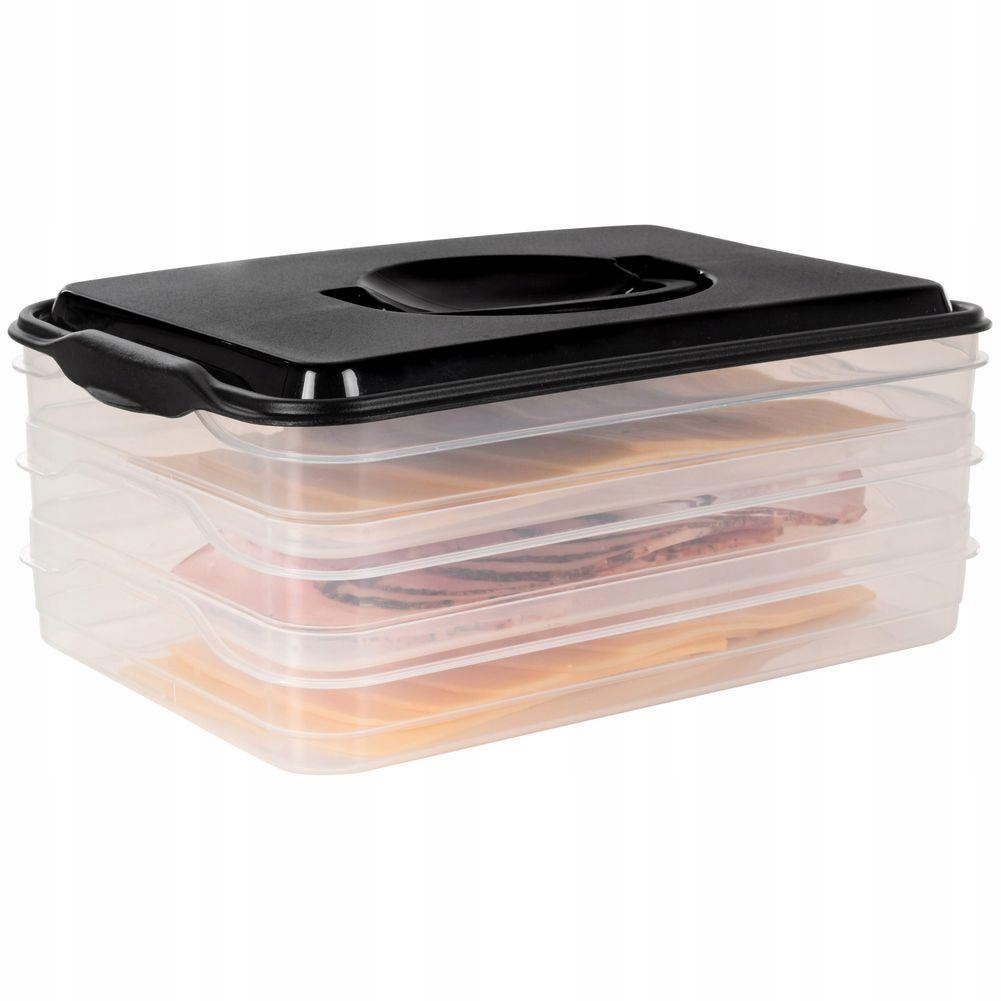 

Pojemniki na żywność wędliny sery 3 piętrowy 1,8l