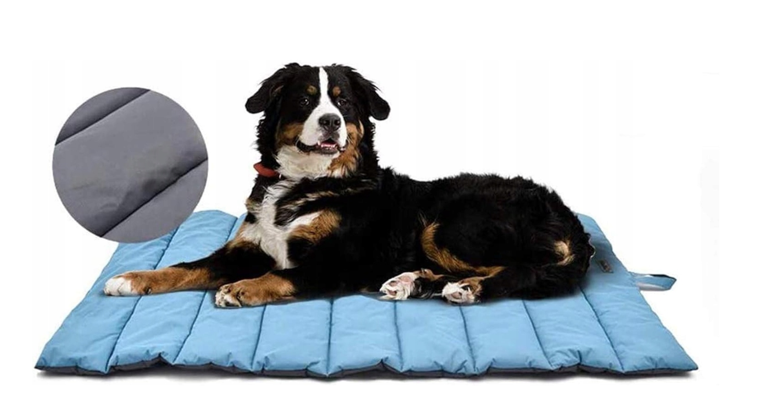 Wodoszczelna mata dla psa do użytku na zewnątrz 110 x 68 niebieska