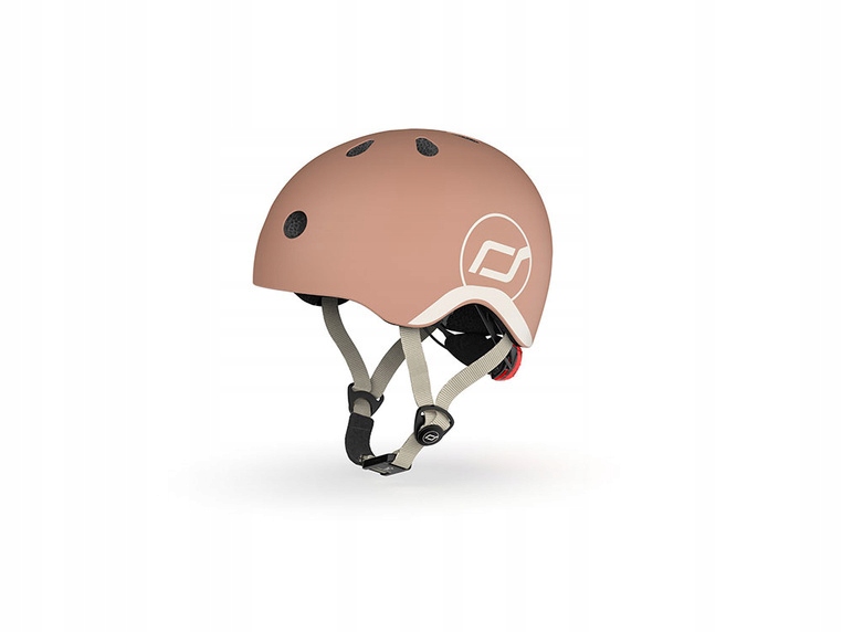 Scoot and Ride Kask Xxs-s 1-5 lat na hulajnogę rower Lampka Led Mocha